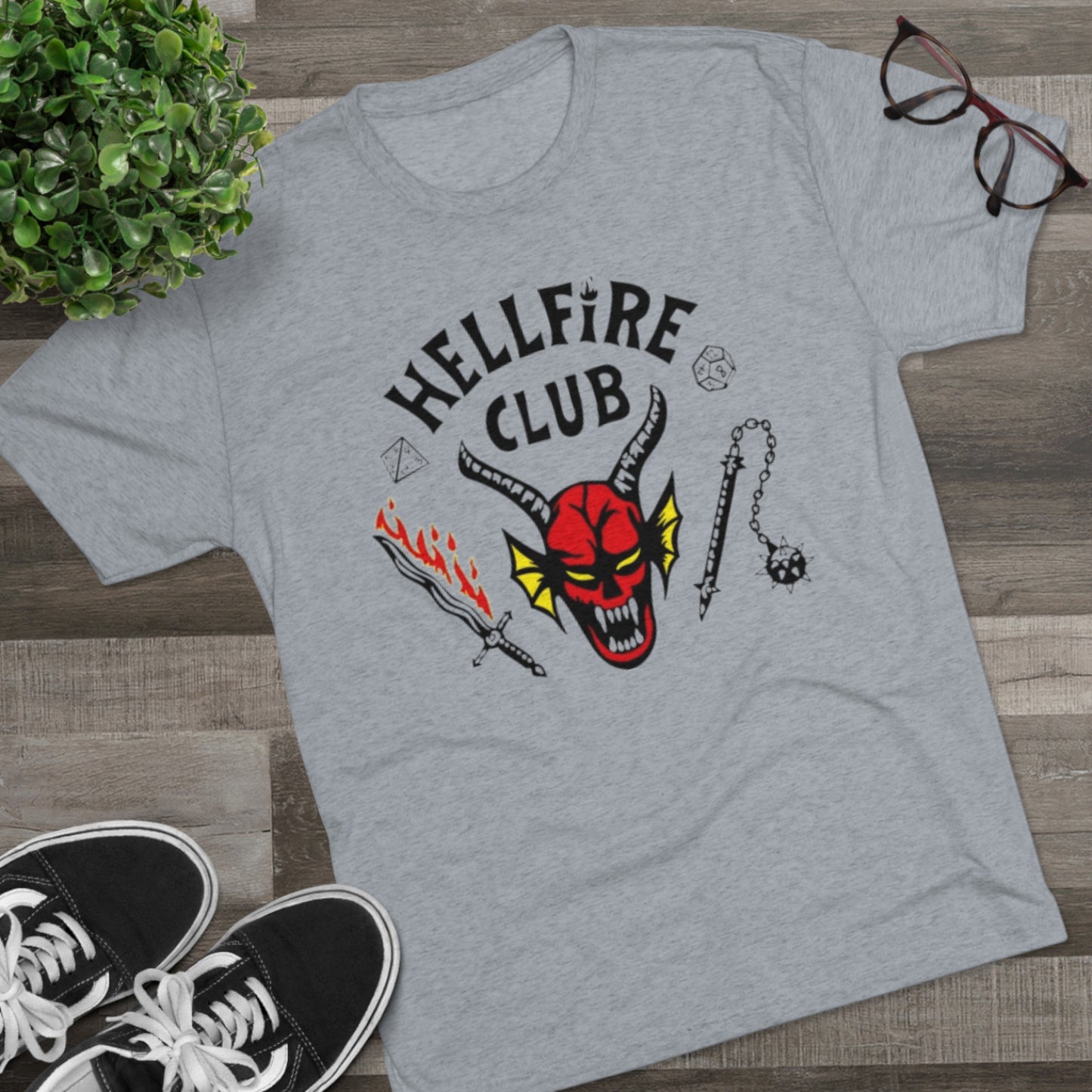 Hell Club Stranger Things Unisex Tri-Blend Crew Tee