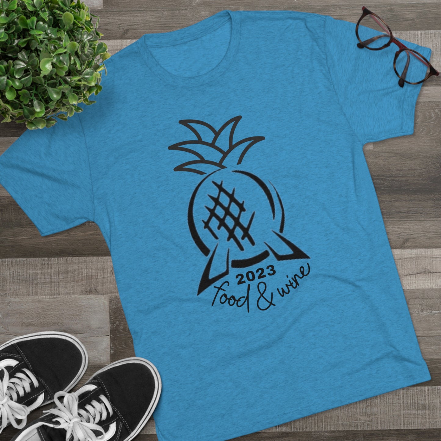 Pineapple Epcot Food and Wine Unisex Tri-Blend Crew Tee