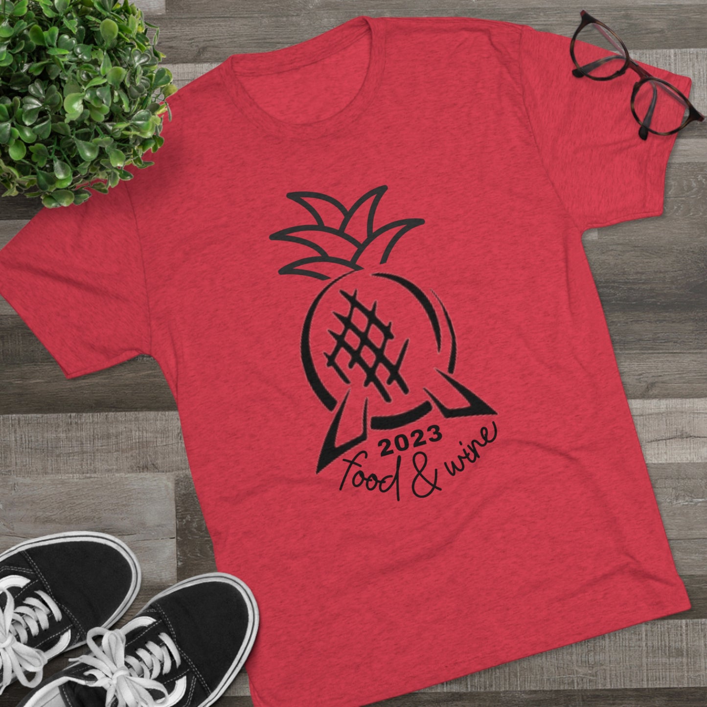 Pineapple Epcot Food and Wine Unisex Tri-Blend Crew Tee