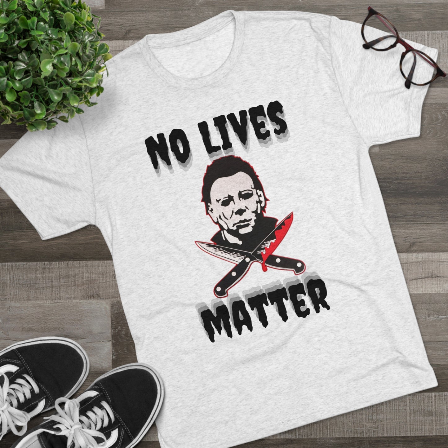 Micheal Halloween No Lives Matter Unisex Tri-Blend Crew Tee