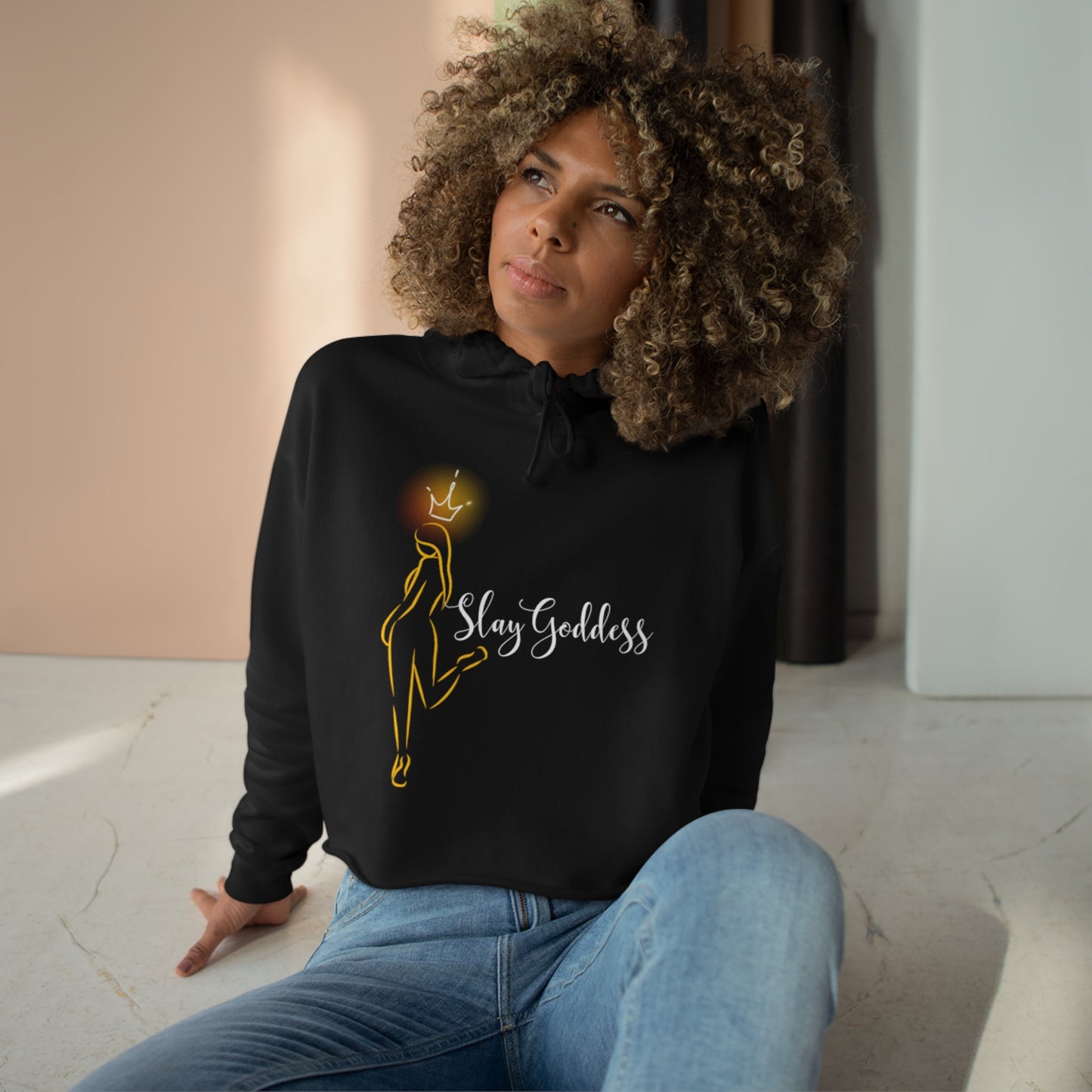 Slay Goddess Crop Hoodie