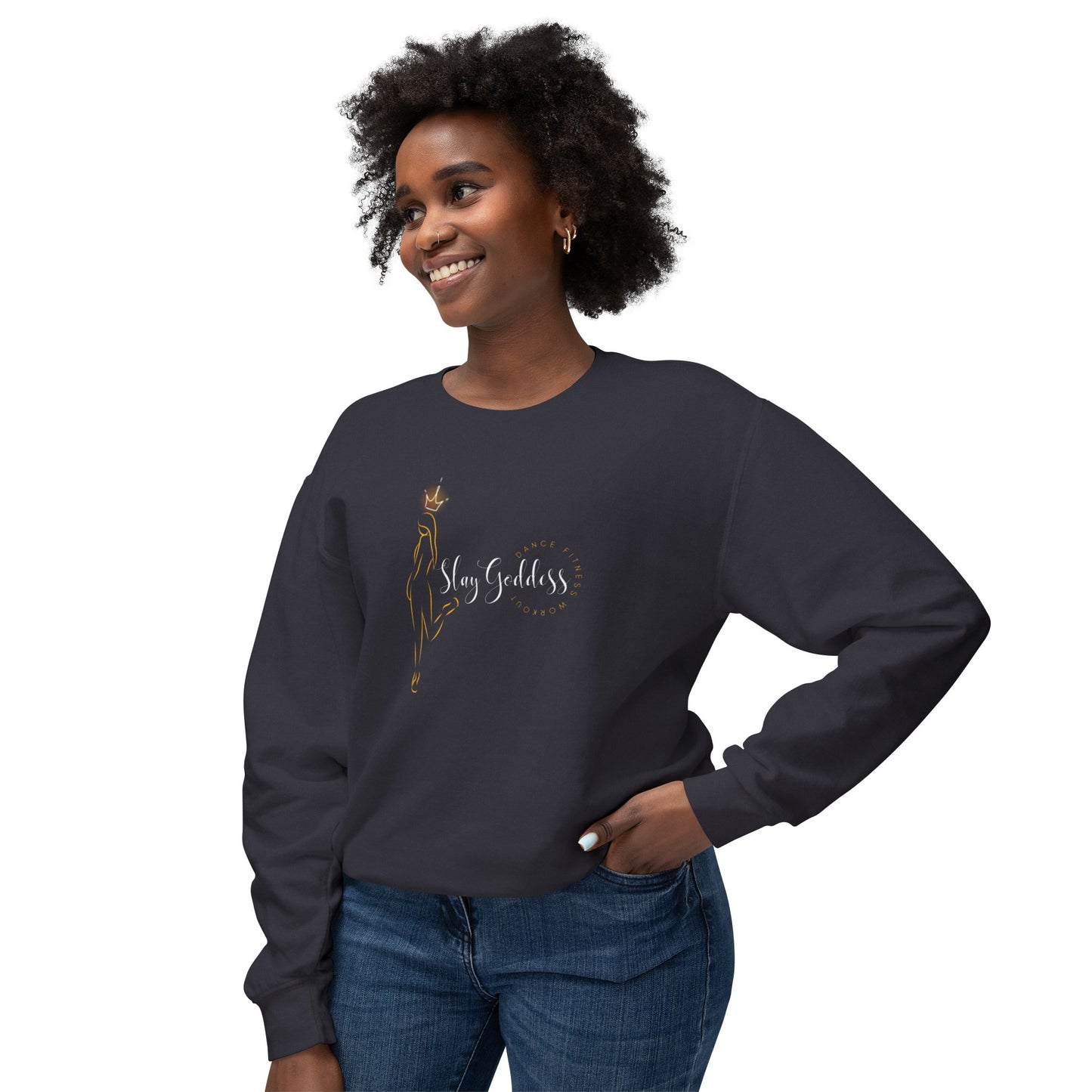 Slay Goddess Unisex Lightweight Crewneck Sweatshirt