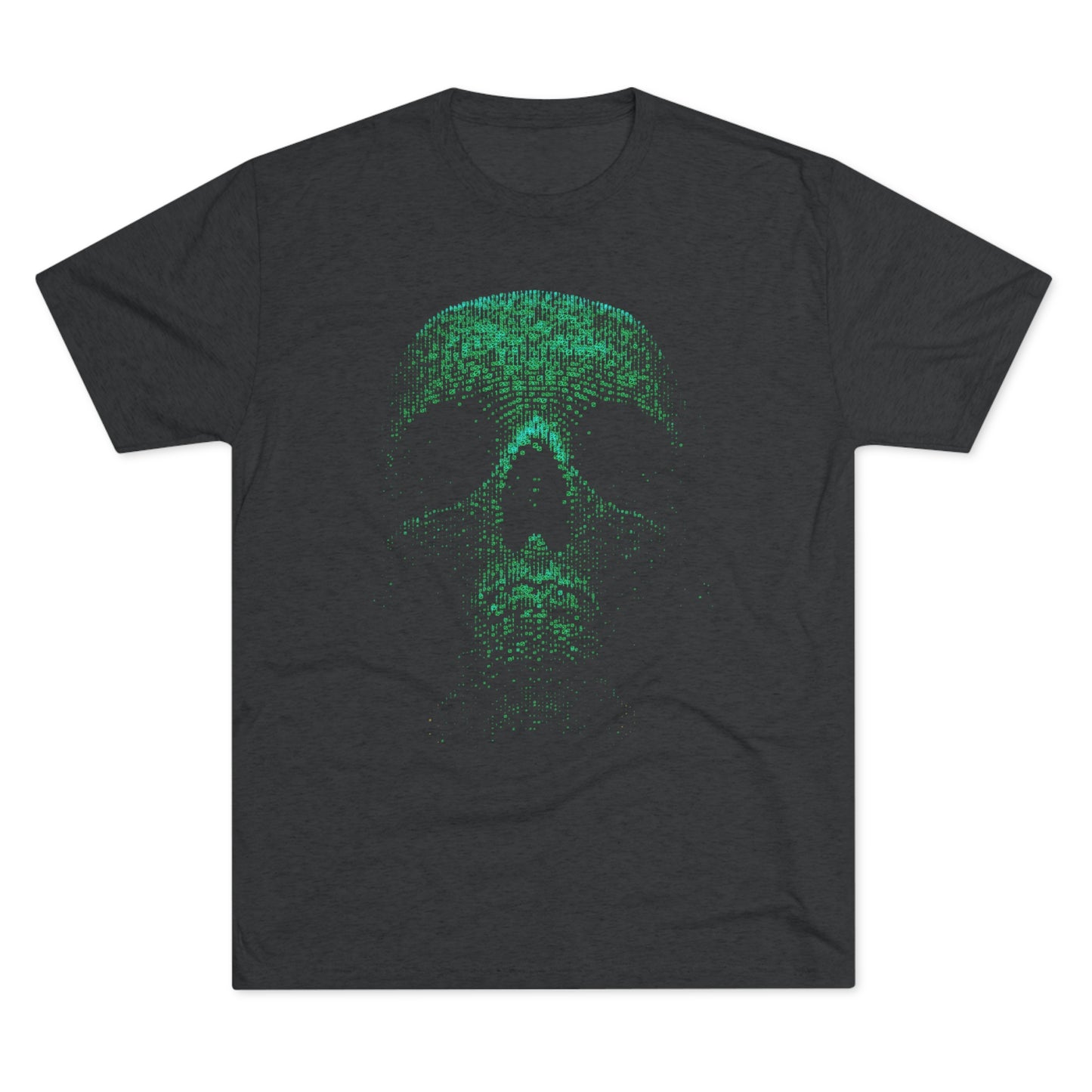 3D Skull Unisex Tri-Blend Crew Tee