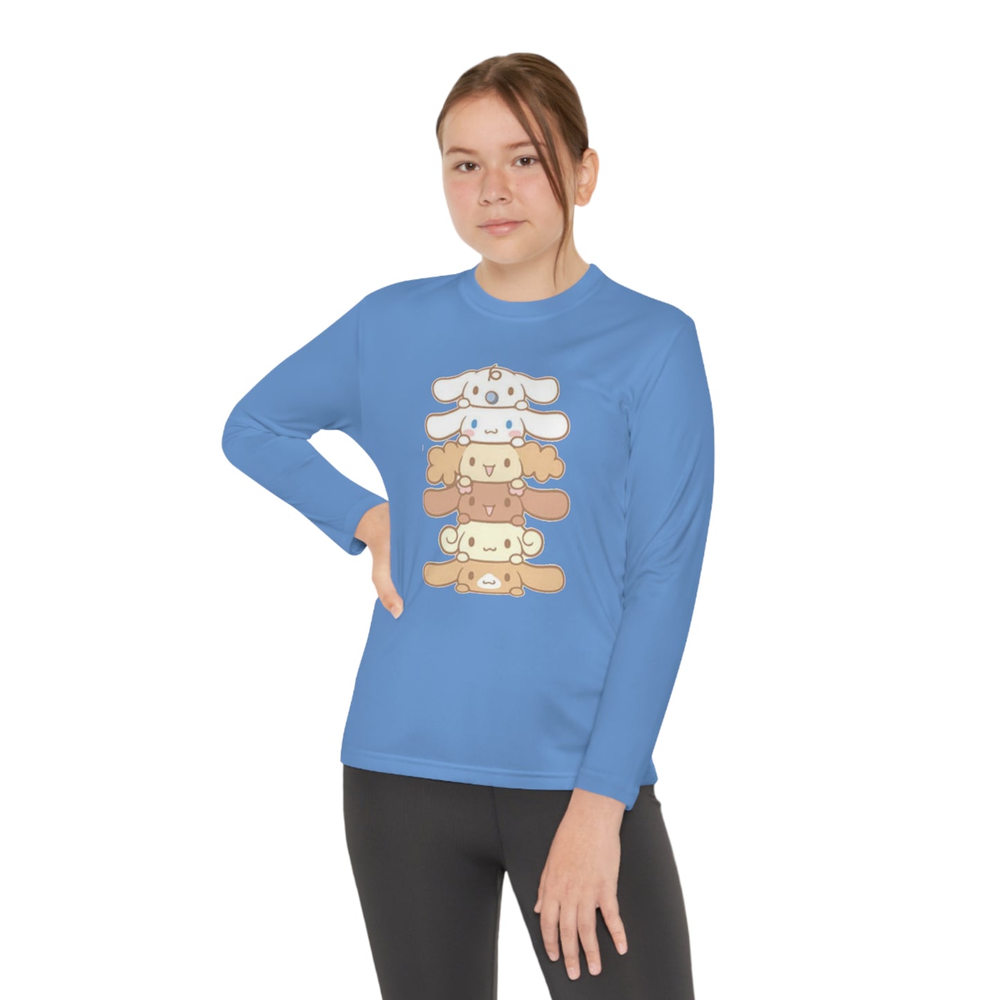 Kawaii Cinnamoroll Friends Youth Long Sleeve Competitor Tee