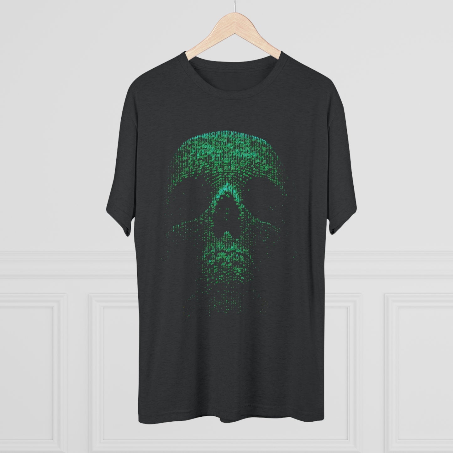 3D Skull Unisex Tri-Blend Crew Tee