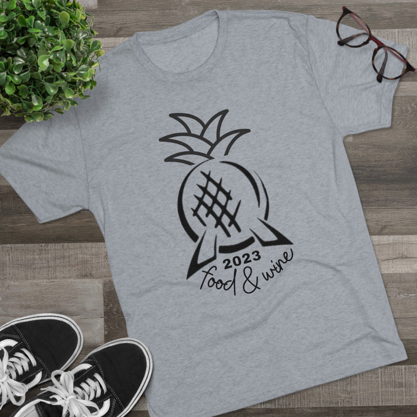 Pineapple Epcot Food and Wine Unisex Tri-Blend Crew Tee