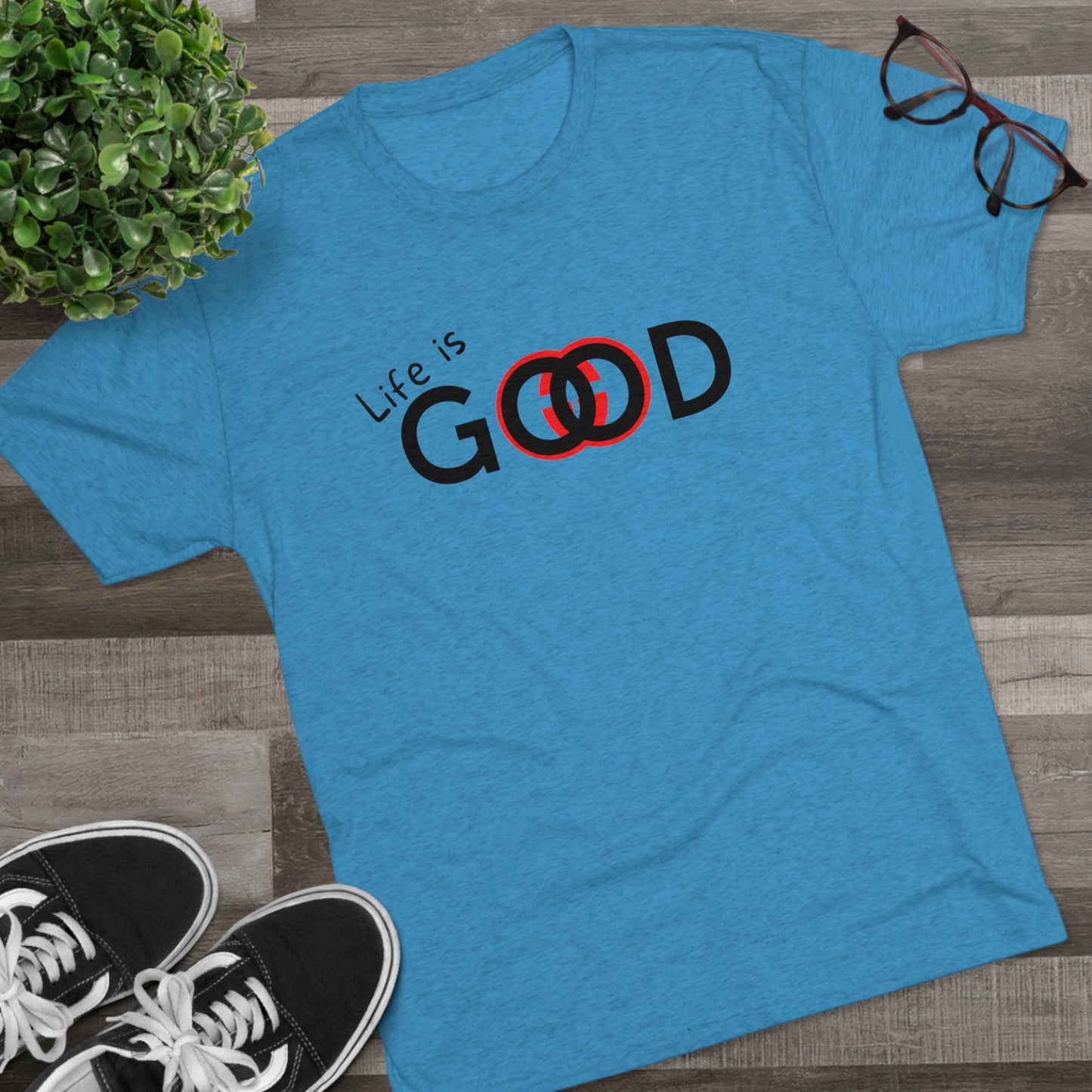 Life is Good Men Shirt Unisex Tri-Blend Crew Tee