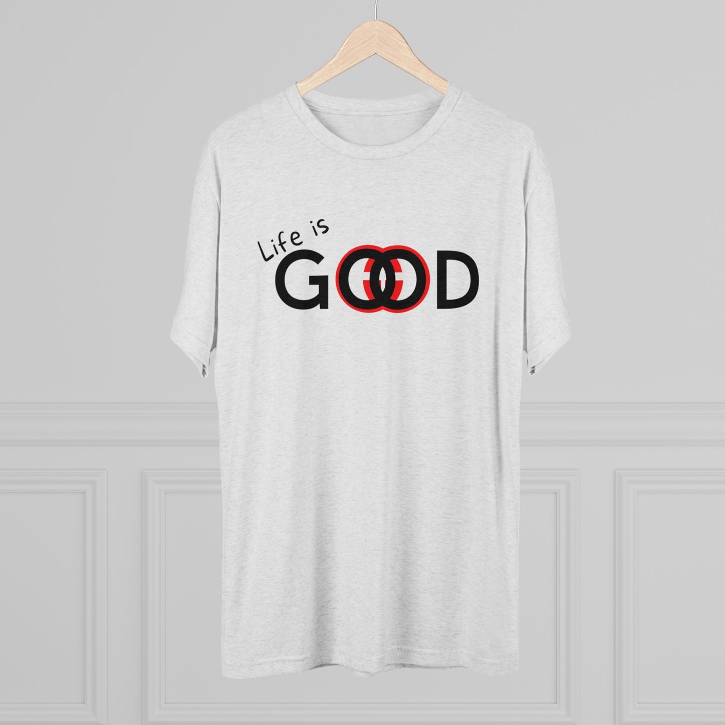 Life is Good Men Shirt Unisex Tri-Blend Crew Tee