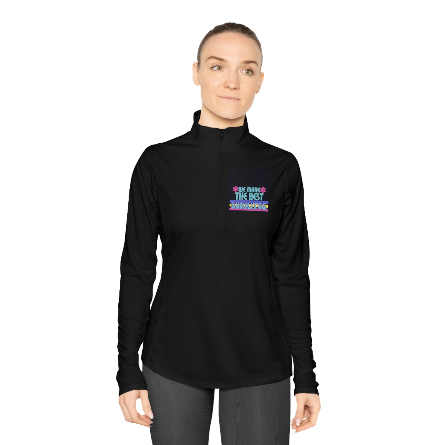 NICU RN Burrito Ladies Quarter-Zip Pullover