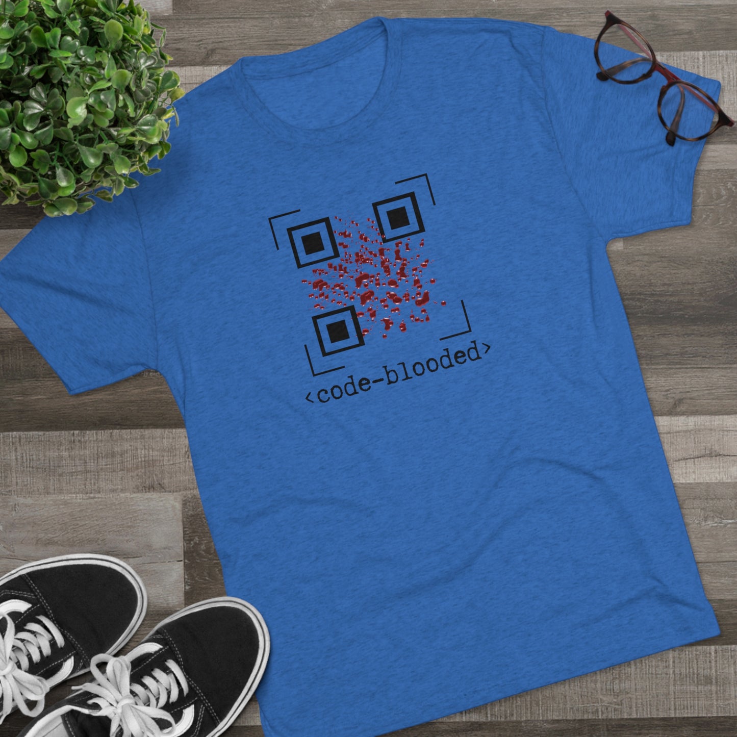 Code Blooded QR Unisex Tri-Blend Crew Tee