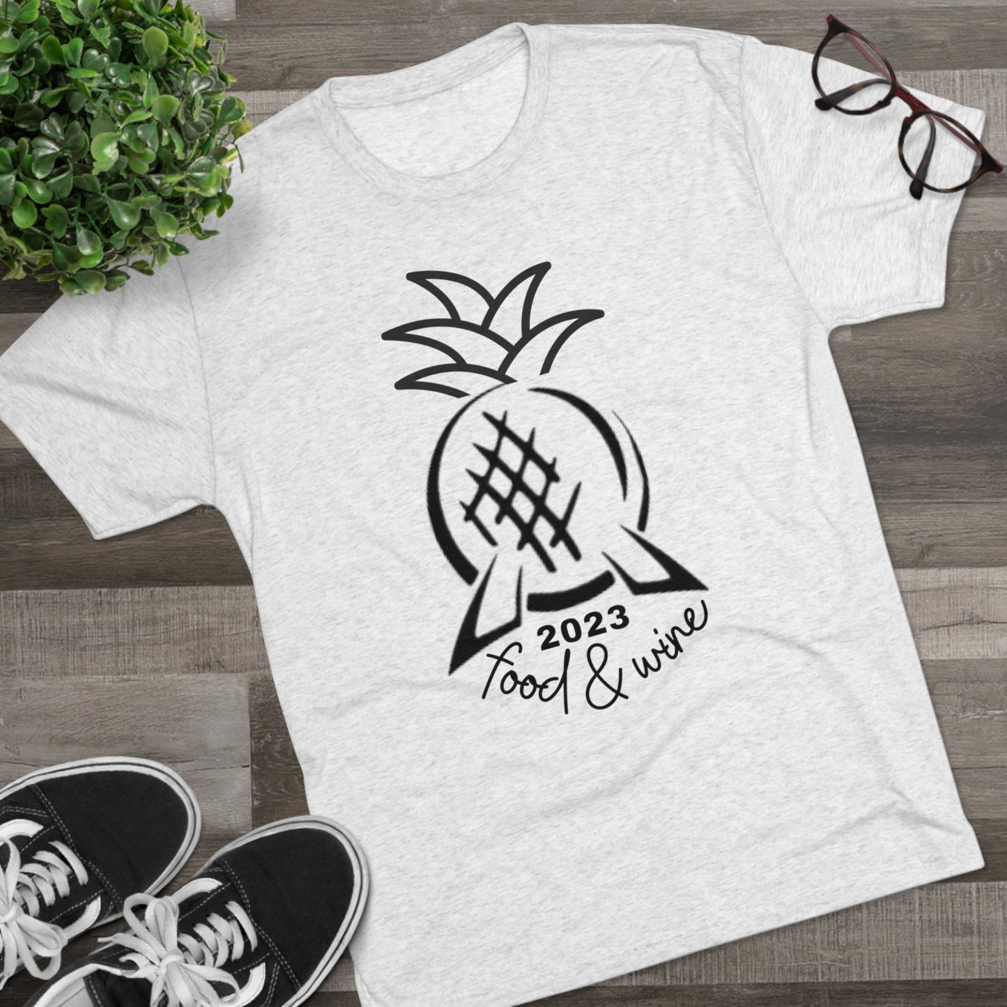 Pineapple Epcot Food and Wine Unisex Tri-Blend Crew Tee