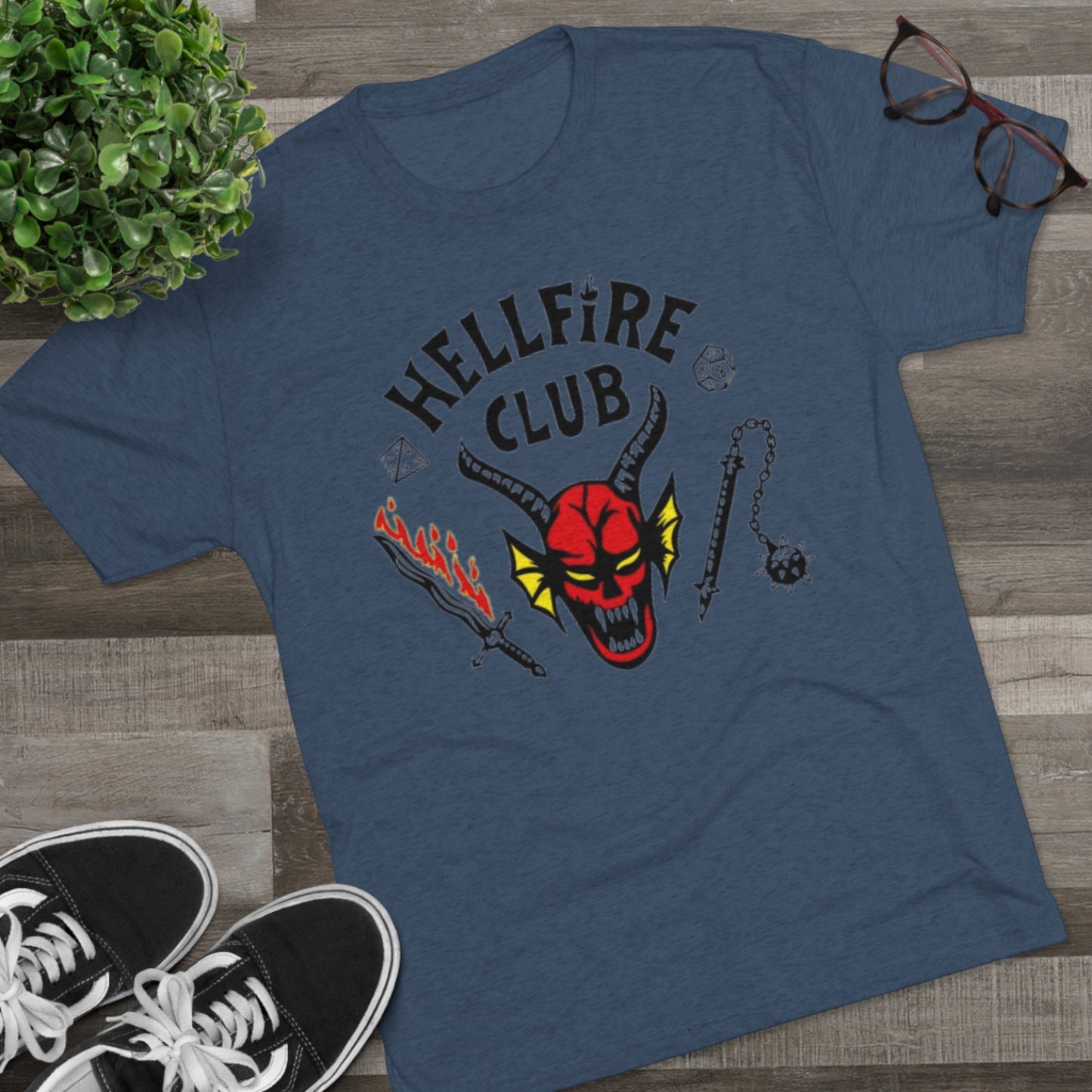 Hell Club Stranger Things Unisex Tri-Blend Crew Tee