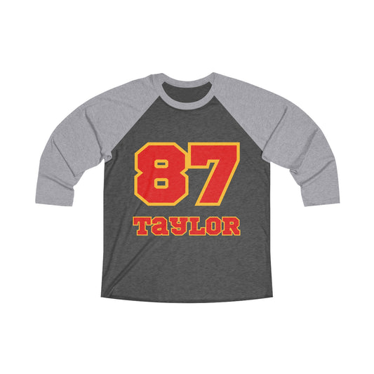 Swift 87 Taylor Unisex Tri-Blend 3\4 Raglan Tee