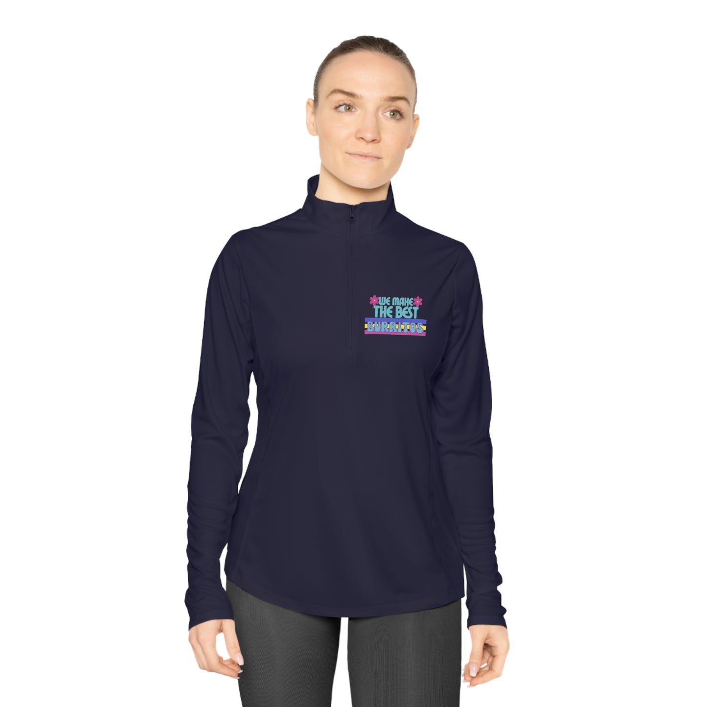 NICU RN Burrito Ladies Quarter-Zip Pullover