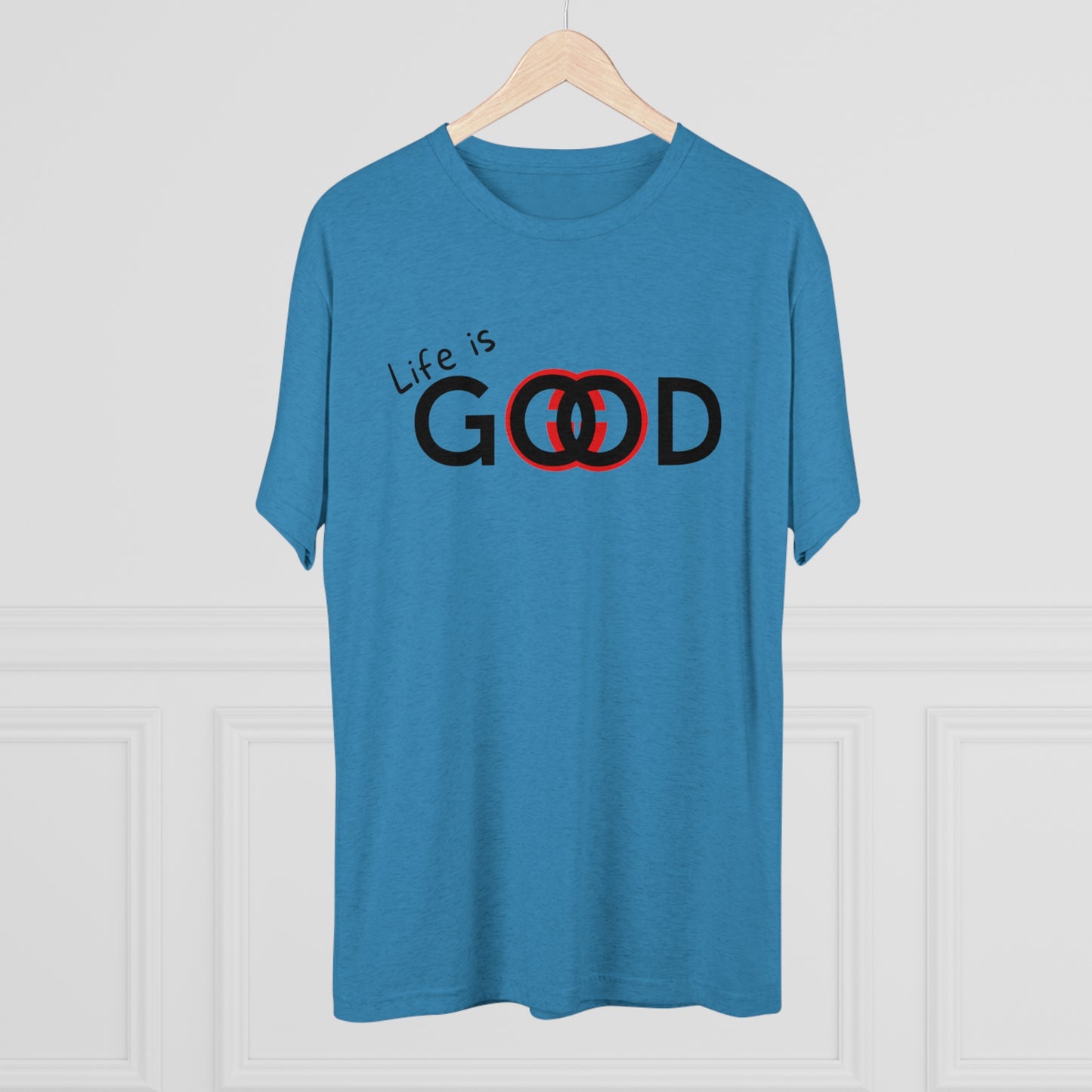 Life is Good Men Shirt Unisex Tri-Blend Crew Tee