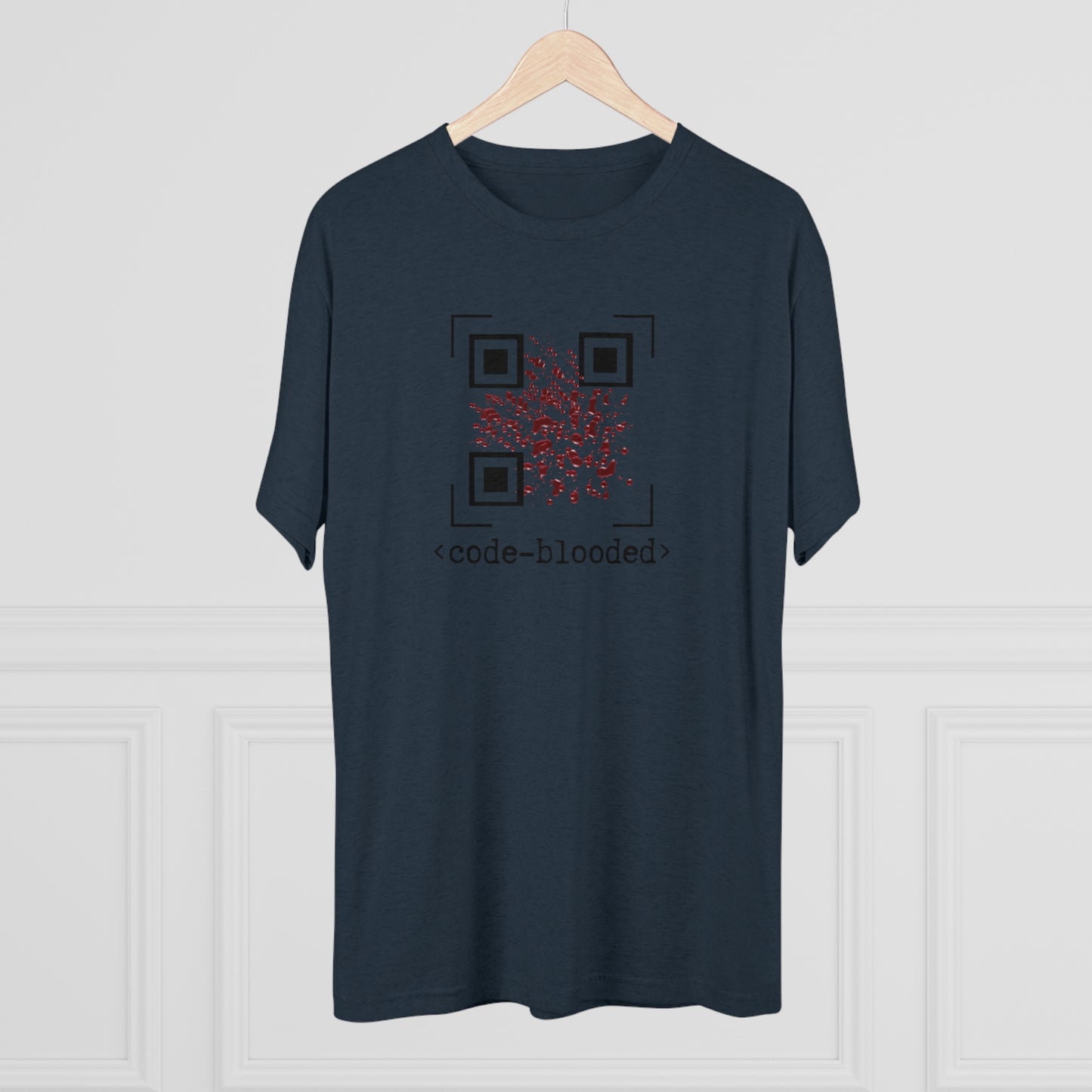 Code Blooded QR Unisex Tri-Blend Crew Tee