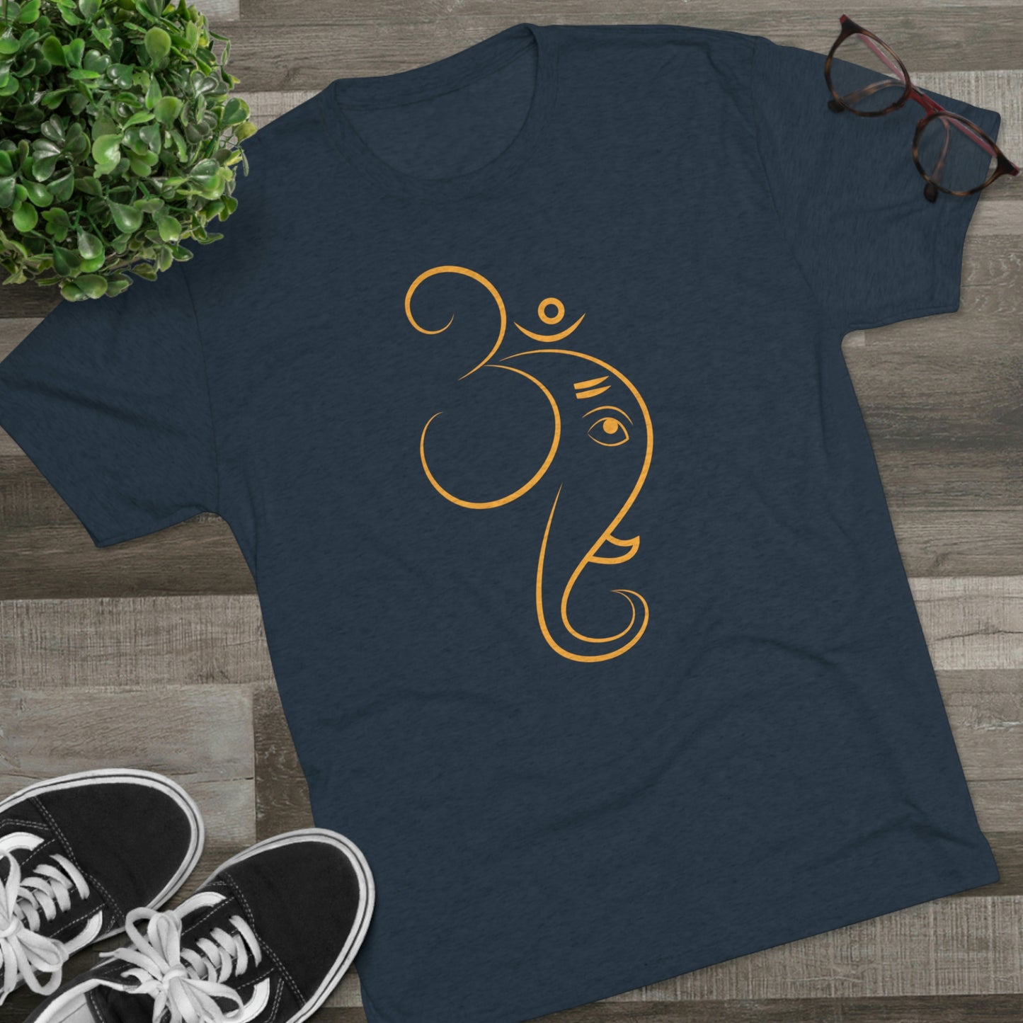 OM Elephant Ganesha Unisex Tri-Blend Crew Tee