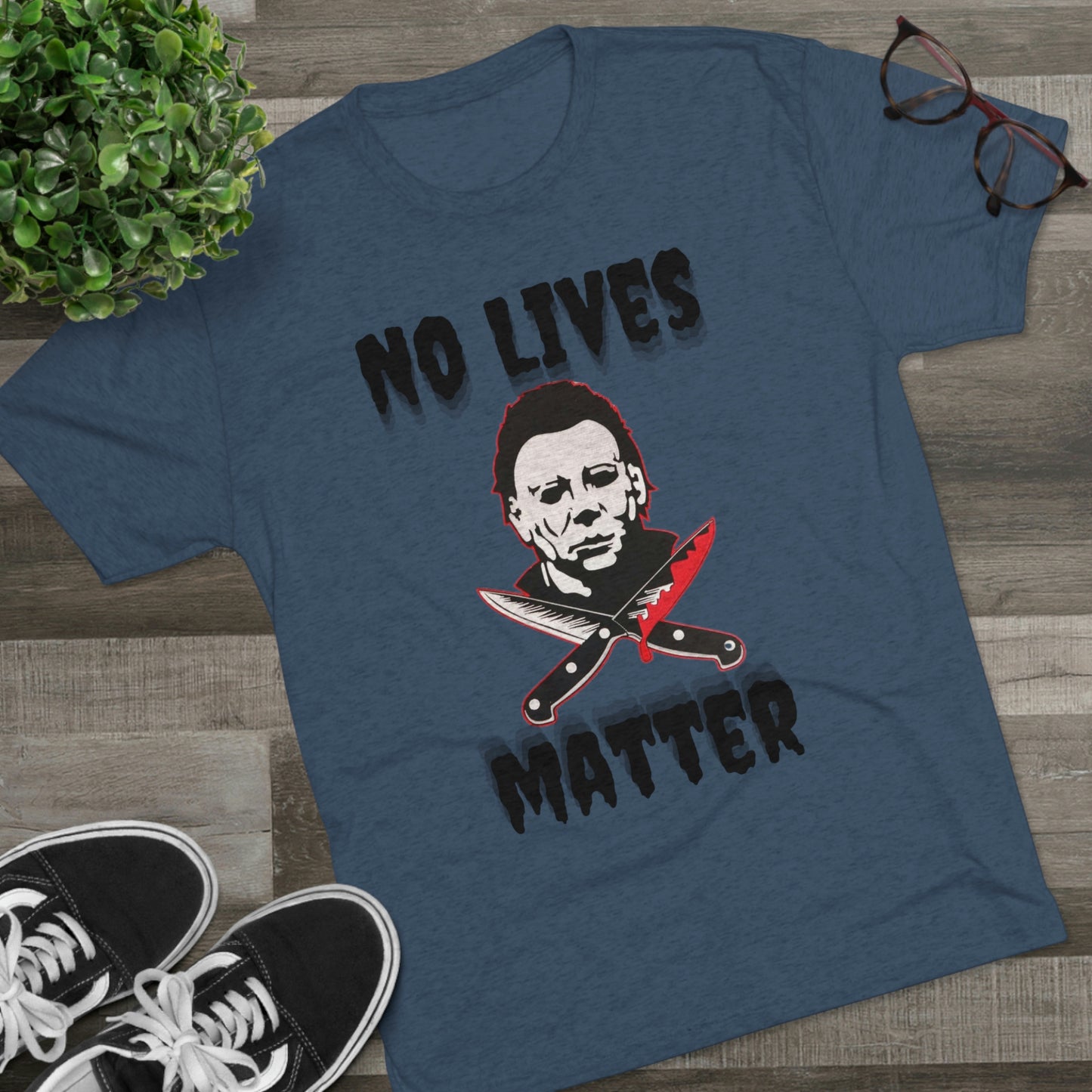 Micheal Halloween No Lives Matter Unisex Tri-Blend Crew Tee