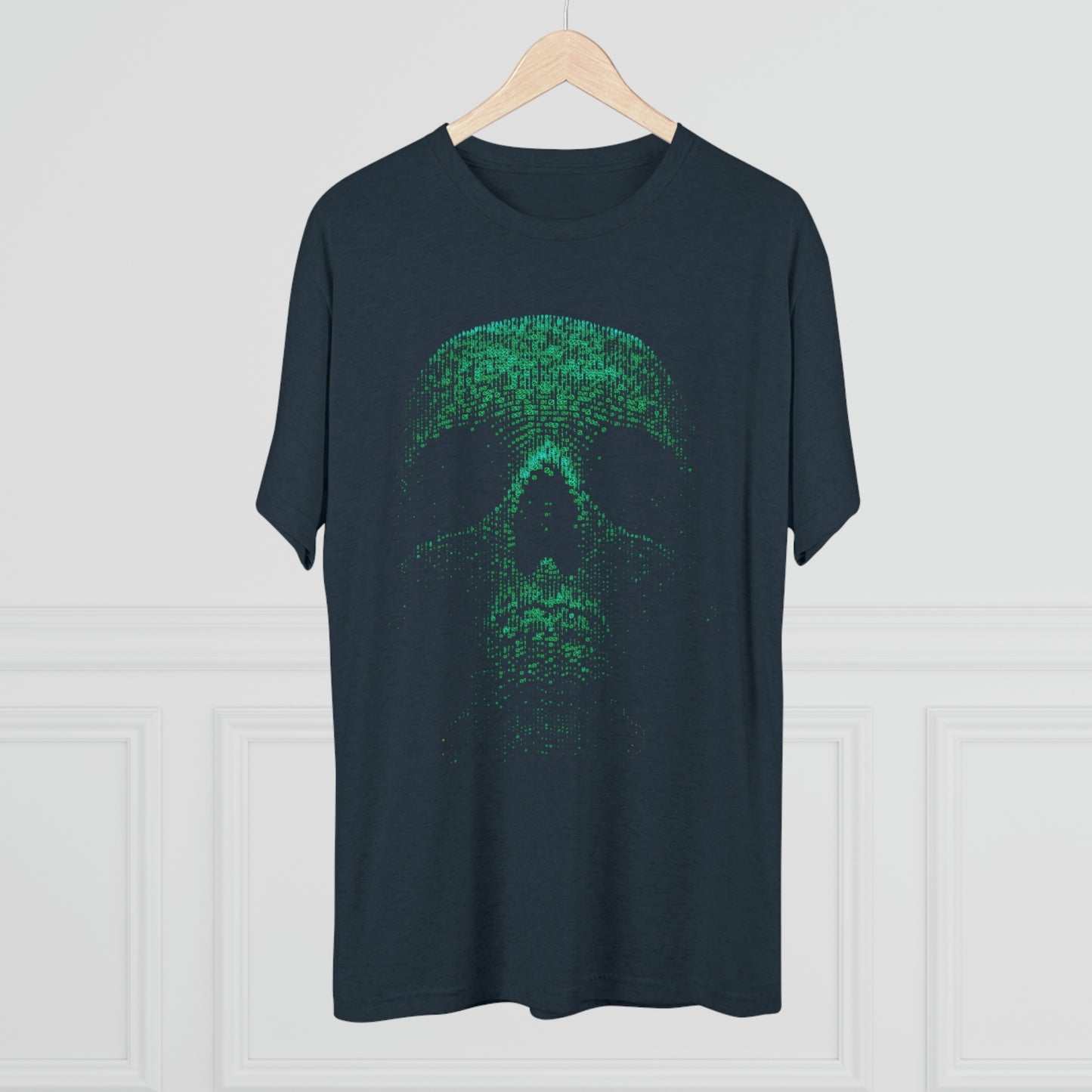 3D Skull Unisex Tri-Blend Crew Tee