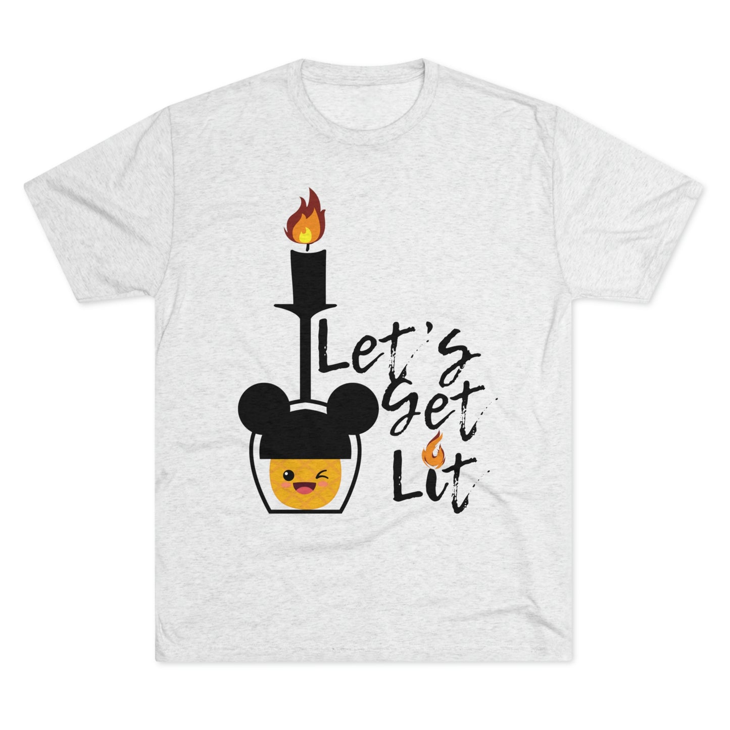 Pineapple Lets Get Lit Food and Wind Group Unisex Tri-Blend Crew Tee