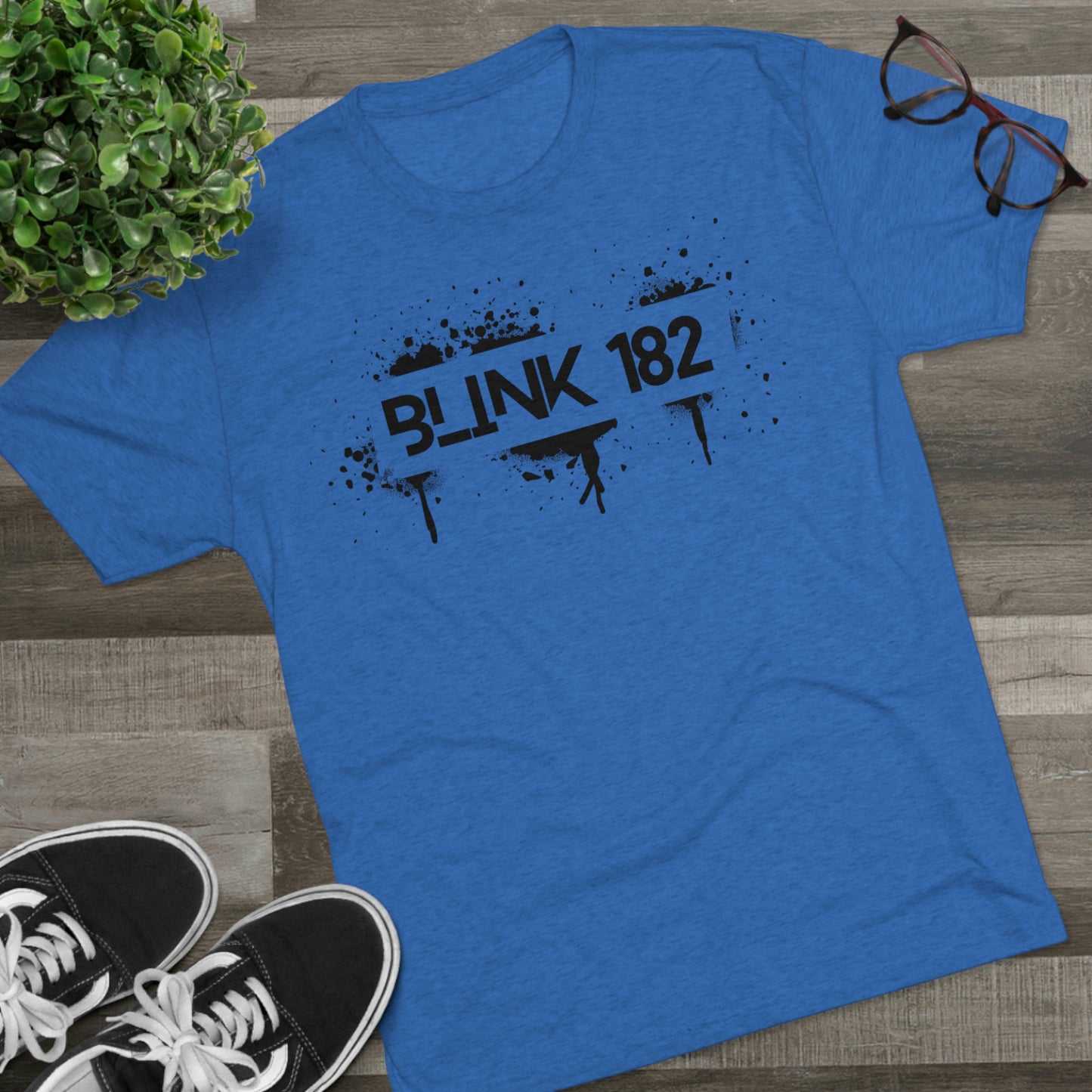 Blink Stencil Shirt Unisex Tri-Blend Crew Tee