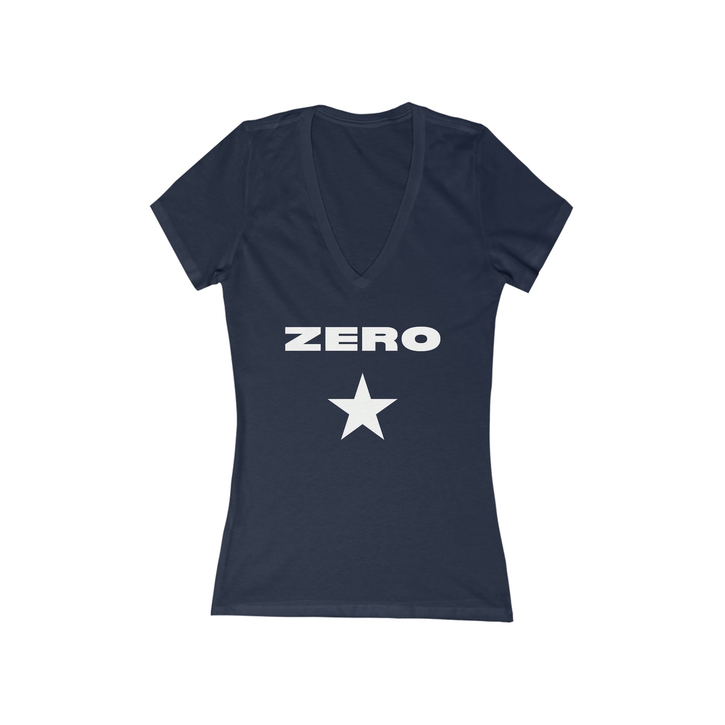 Smashing Zero Star Women's Jersey Short Sleeve Deep V-Neck Tee