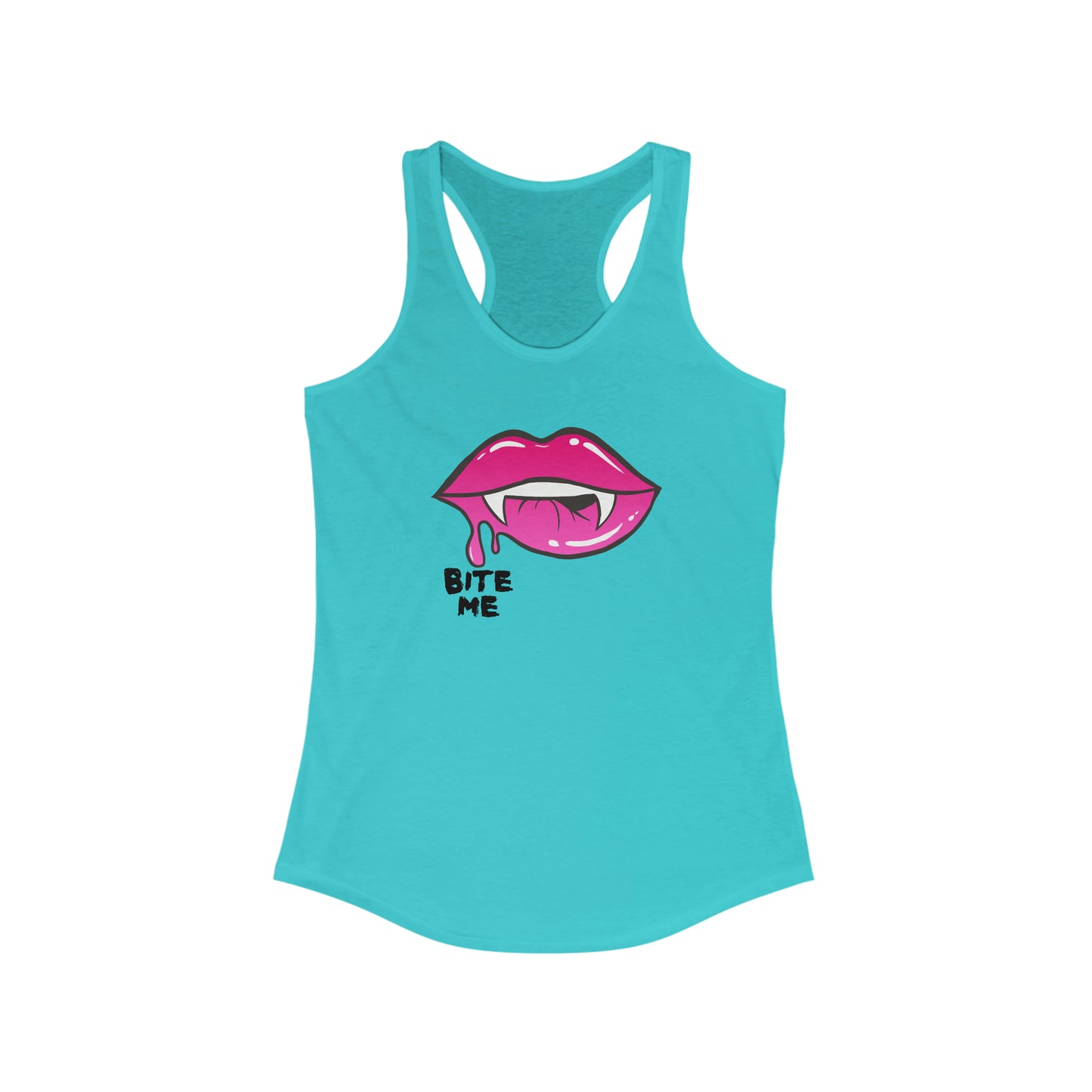 Bite Me Halloween Vampire Trendy Women's Ideal Racerback Tank