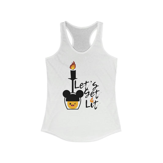 Pineapple Food and Wine Epcot Lets Get Lit Women's Ideal Racerback Tank