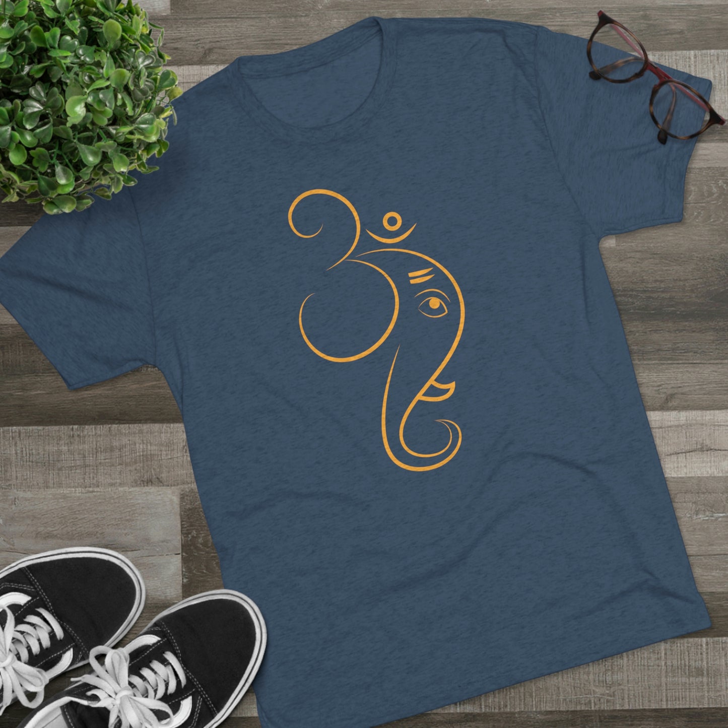 OM Elephant Ganesha Unisex Tri-Blend Crew Tee