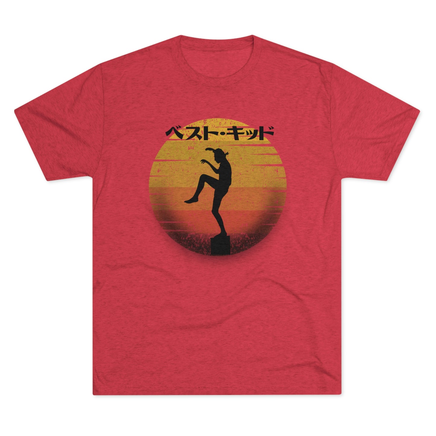 The Karate Kid Vintage Japanese Sun Unisex Tri-Blend Crew Tee