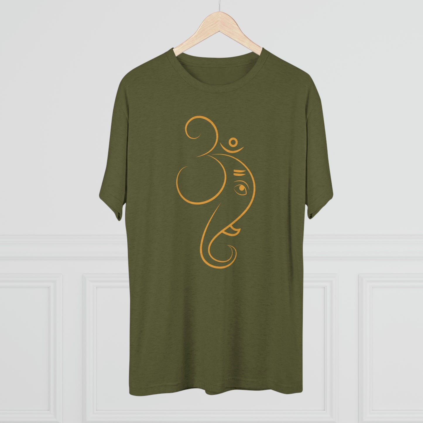 OM Elephant Ganesha Unisex Tri-Blend Crew Tee