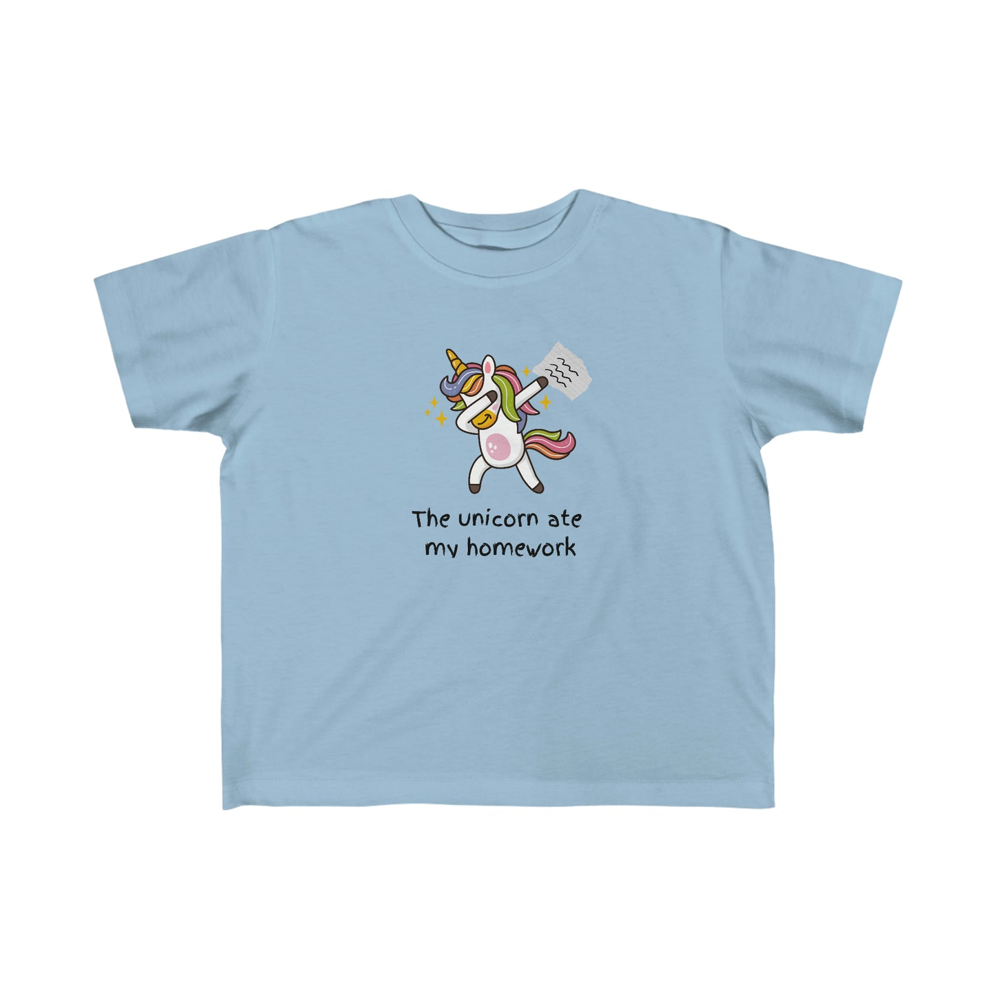 The Unicorn Ate My Homework Kid's Fine Jersey Tee Shirt