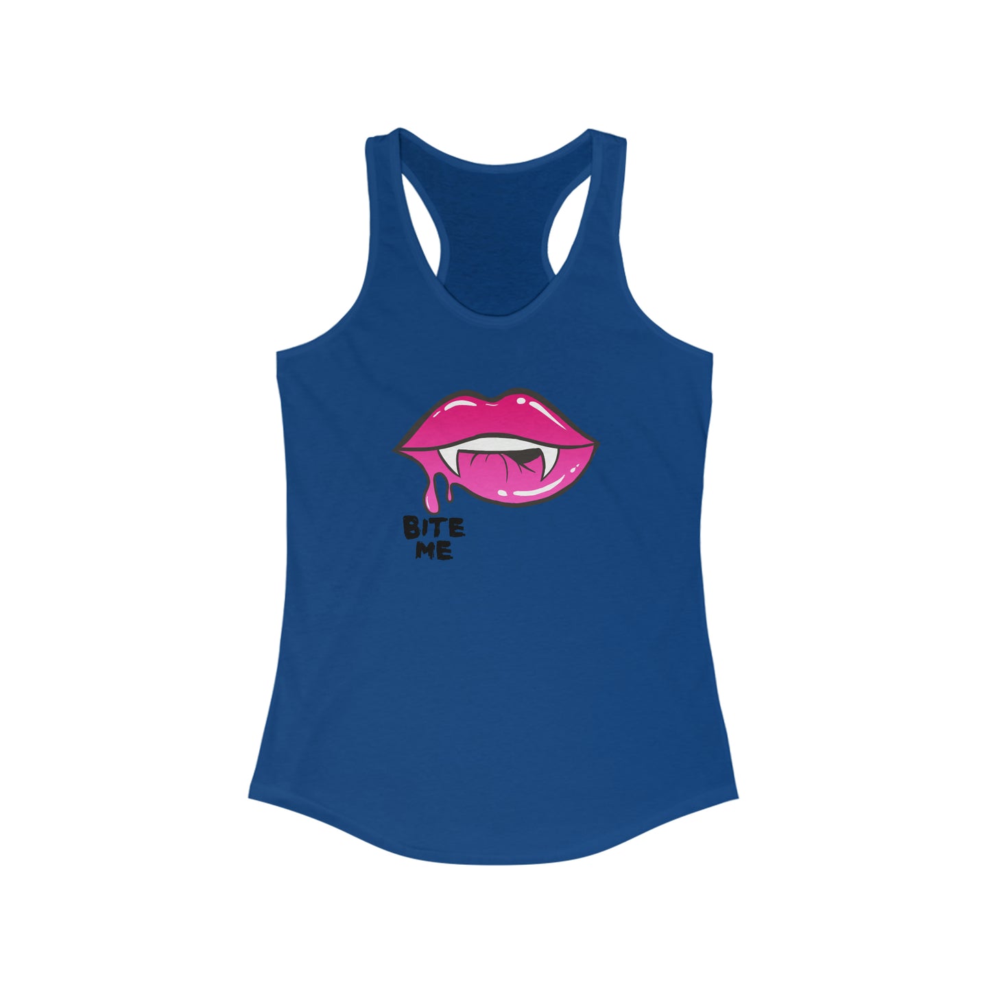 Bite Me Halloween Vampire Trendy Women's Ideal Racerback Tank