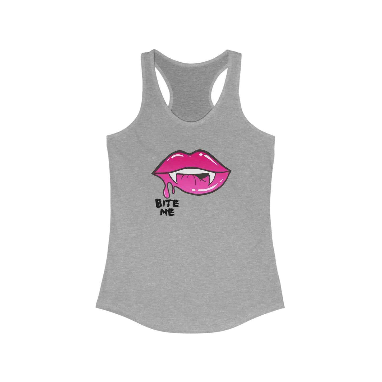 Bite Me Halloween Vampire Trendy Women's Ideal Racerback Tank