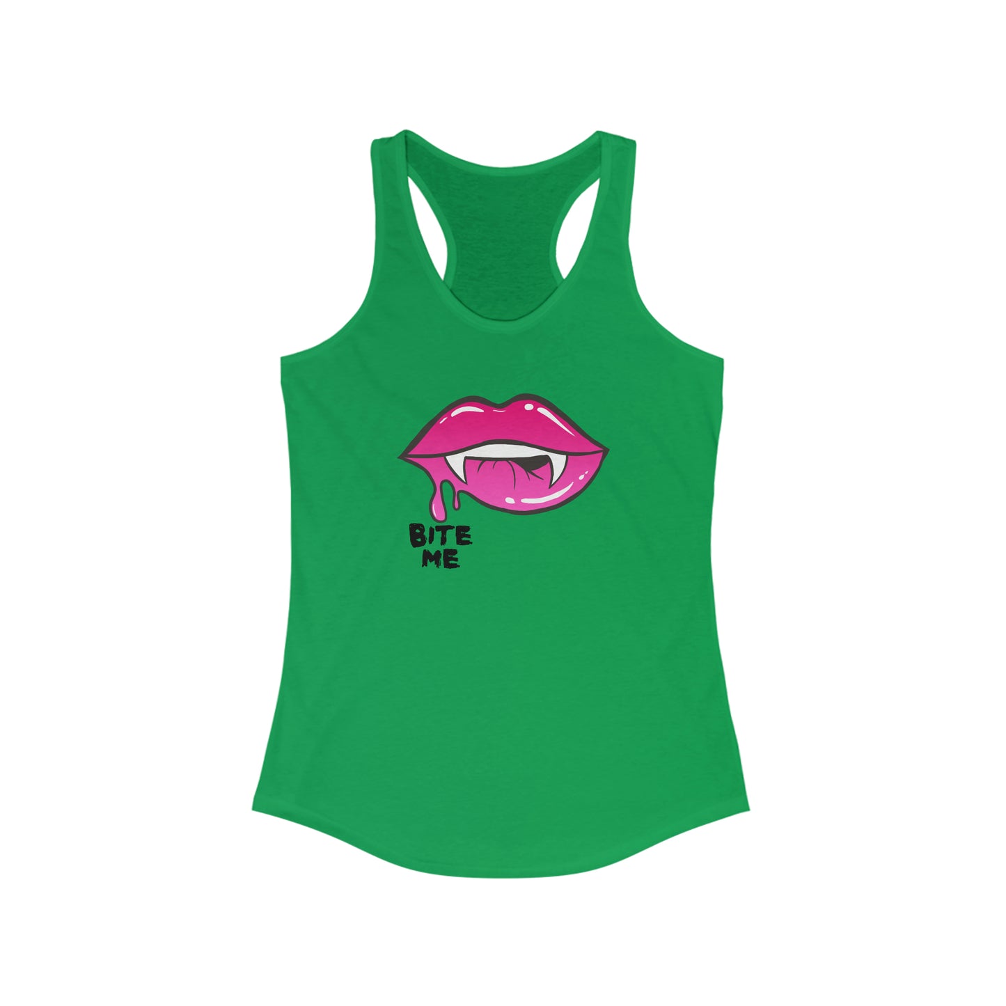 Bite Me Halloween Vampire Trendy Women's Ideal Racerback Tank