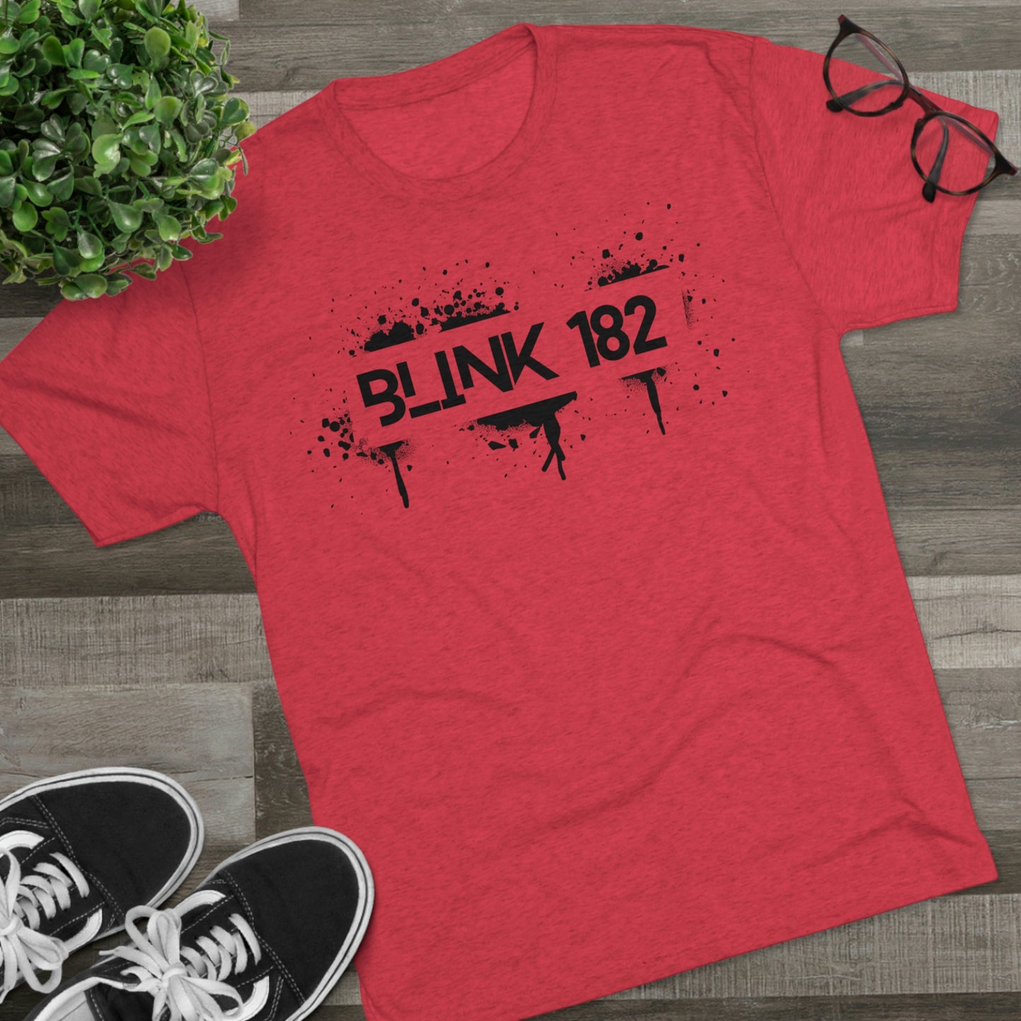 Blink Stencil Shirt Unisex Tri-Blend Crew Tee