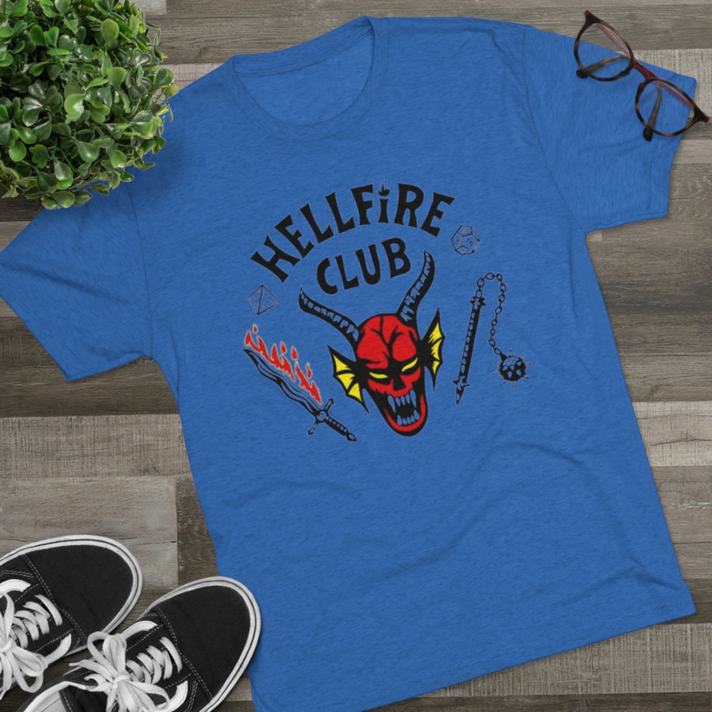 Hell Club Stranger Things Unisex Tri-Blend Crew Tee