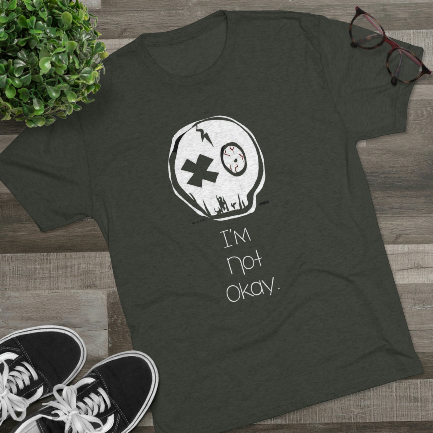 I’m Not Okay MCR  Unisex Tri-Blend Crew Tee