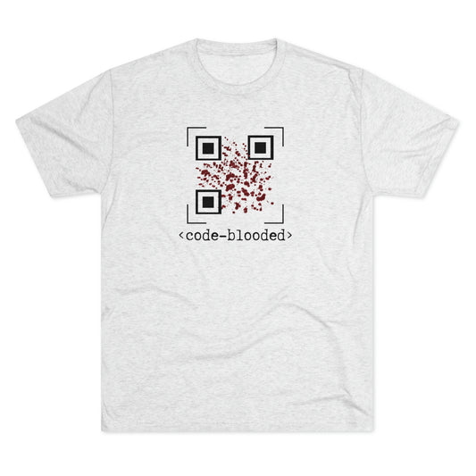 Code Blooded QR Unisex Tri-Blend Crew Tee