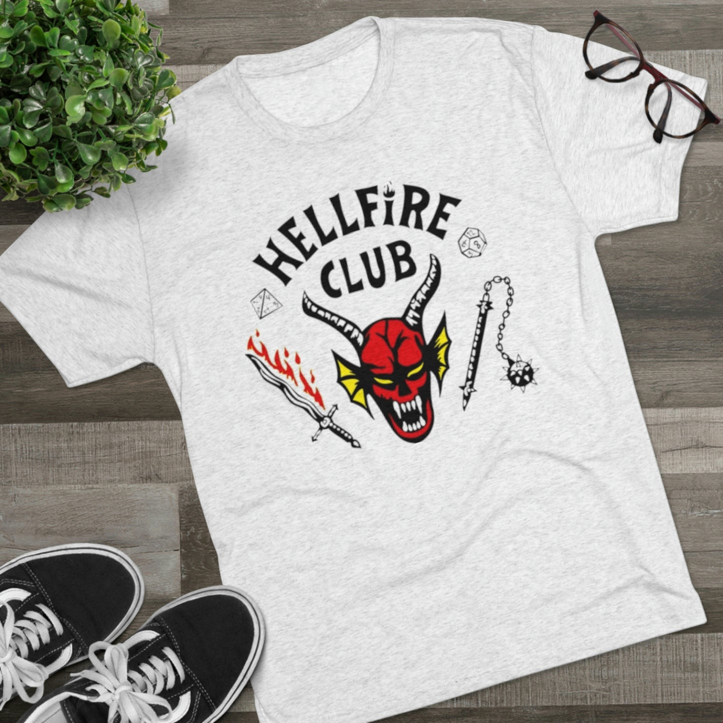 Hell Club Stranger Things Unisex Tri-Blend Crew Tee