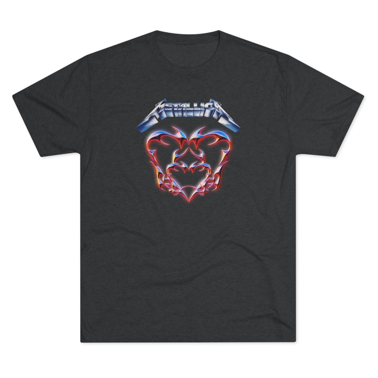 Metal Heart Unisex Tri-Blend Crew Tee