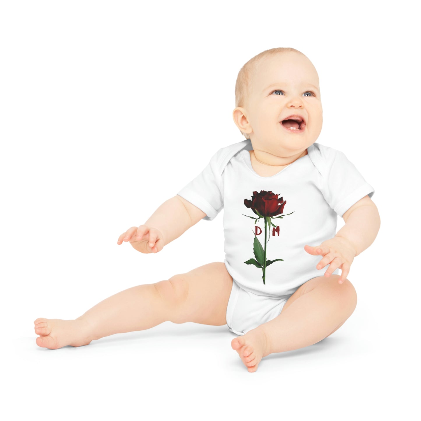 Baby Organic Depeche DM Rose Short Sleeve Bodysuit