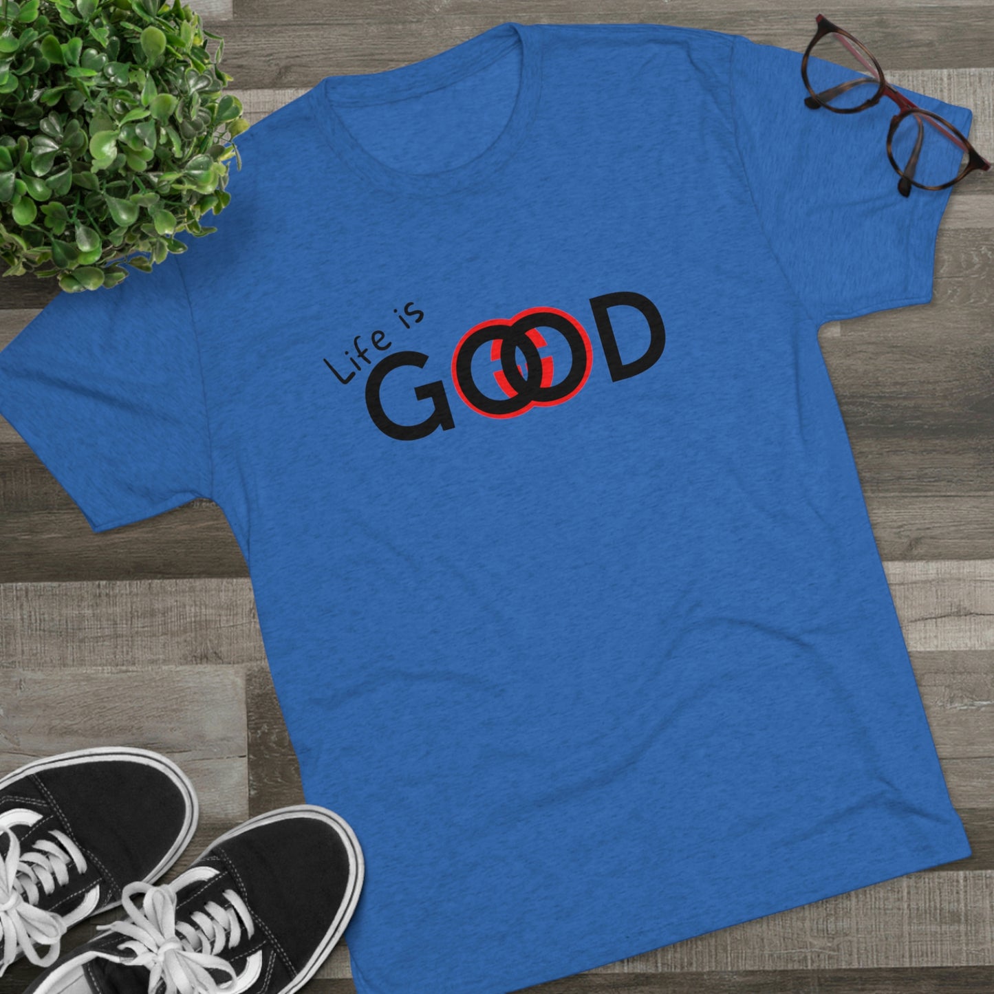 Life is Good Men Shirt Unisex Tri-Blend Crew Tee