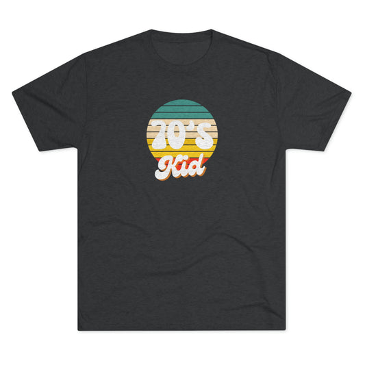 70s Kid Vintage Men Unisex Tri-Blend Crew Tee