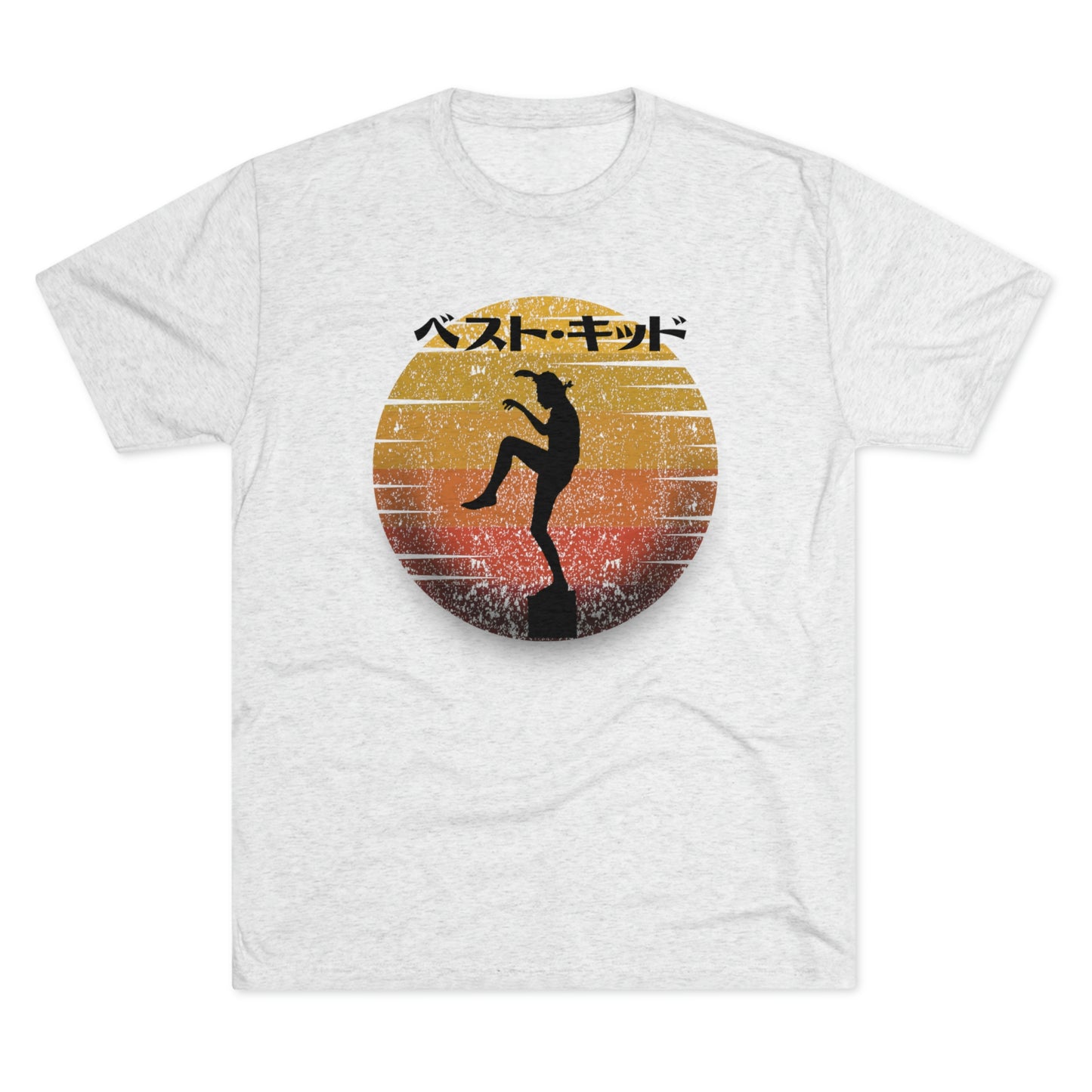 The Karate Kid Vintage Japanese Sun Unisex Tri-Blend Crew Tee