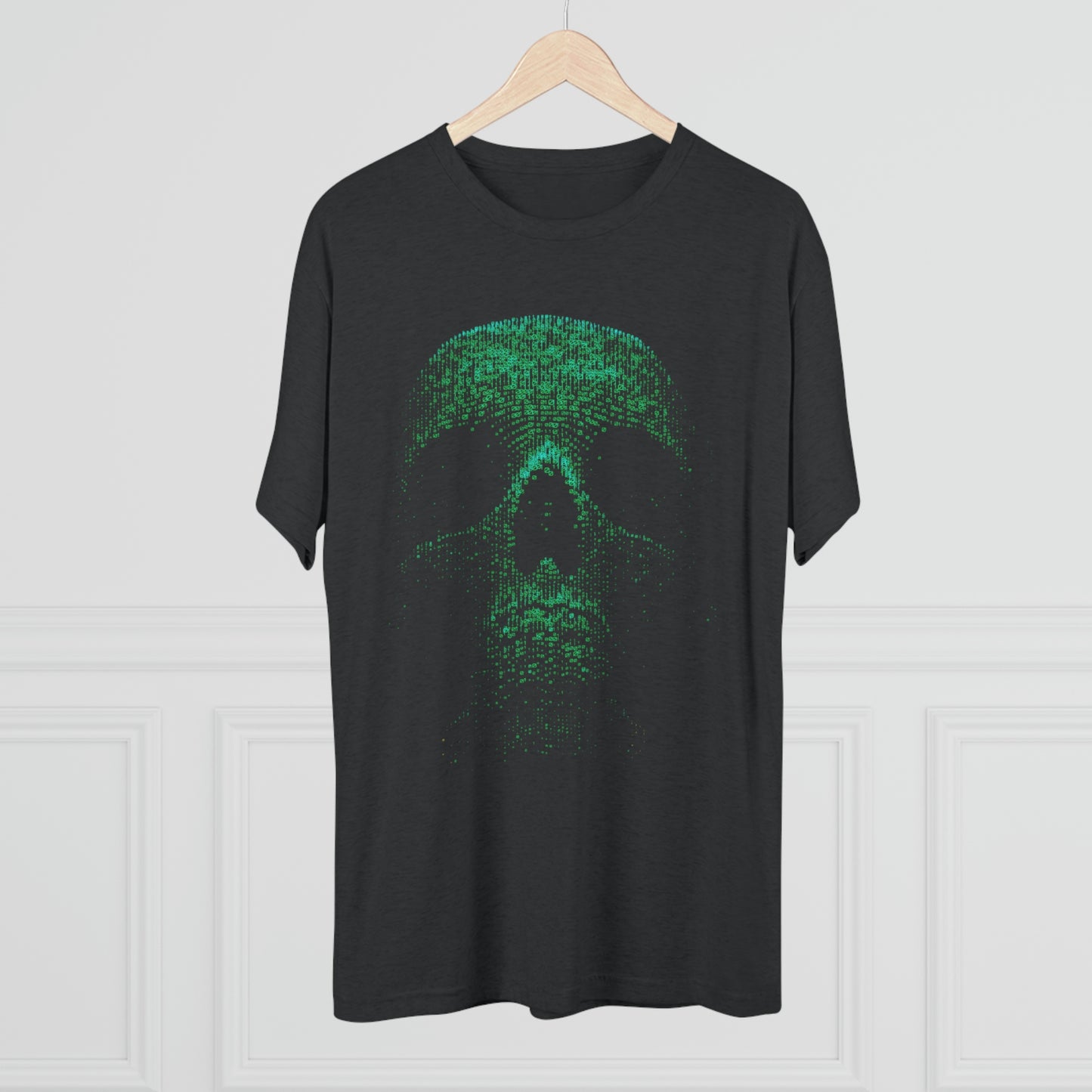 3D Skull Unisex Tri-Blend Crew Tee