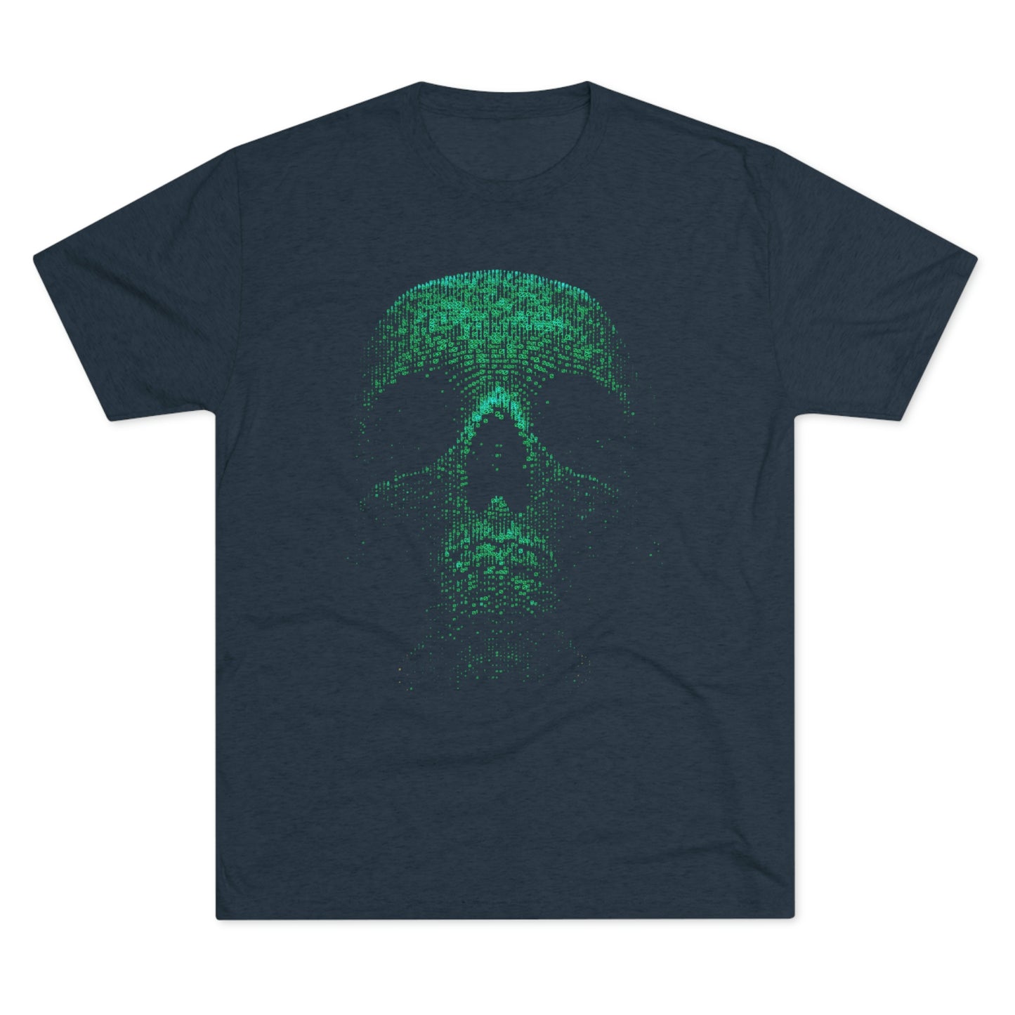 3D Skull Unisex Tri-Blend Crew Tee