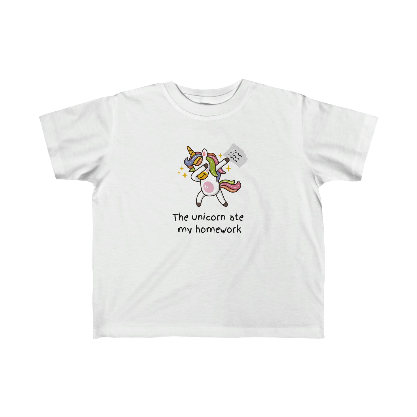 The Unicorn Ate My Homework Kid's Fine Jersey Tee Shirt