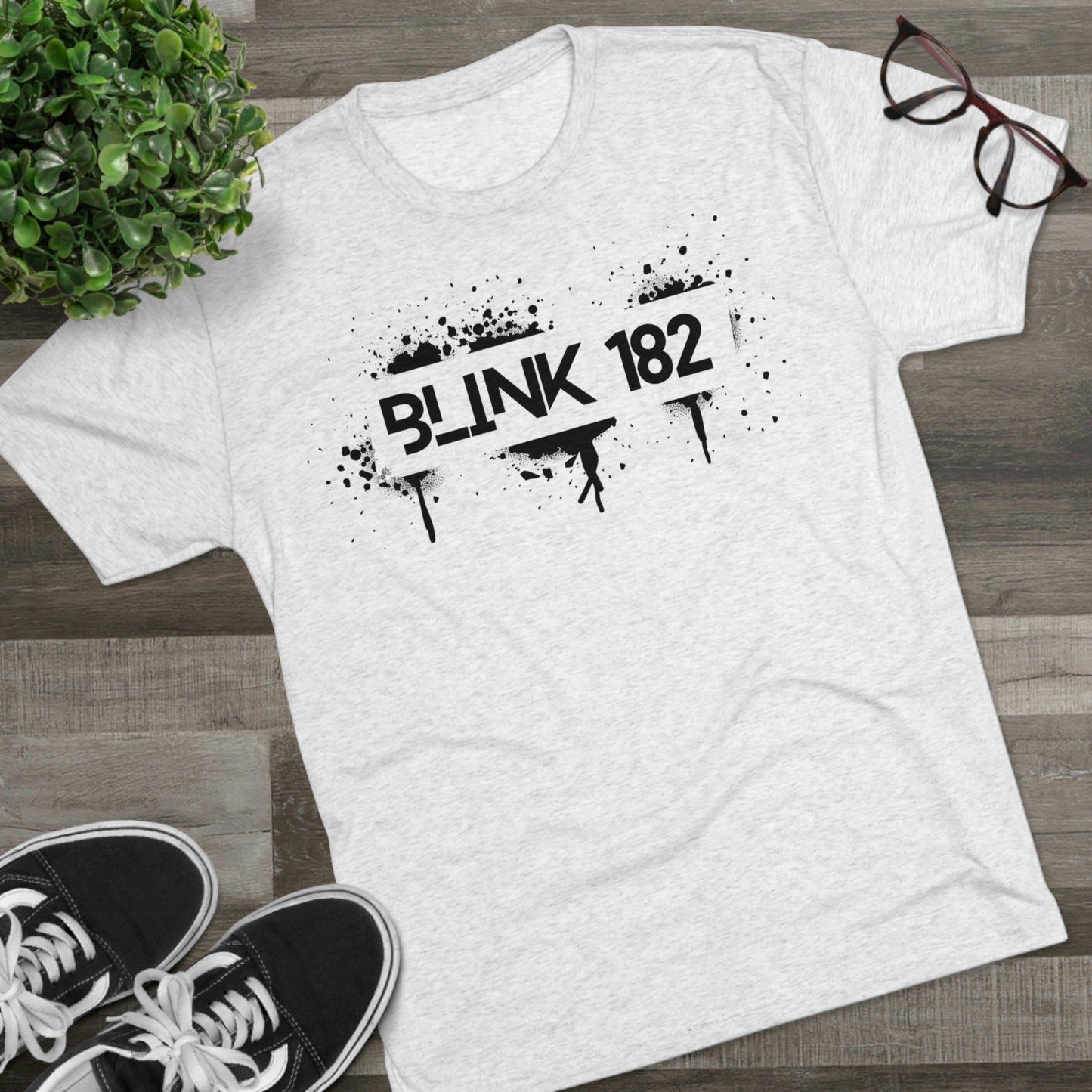 Blink Stencil Shirt Unisex Tri-Blend Crew Tee