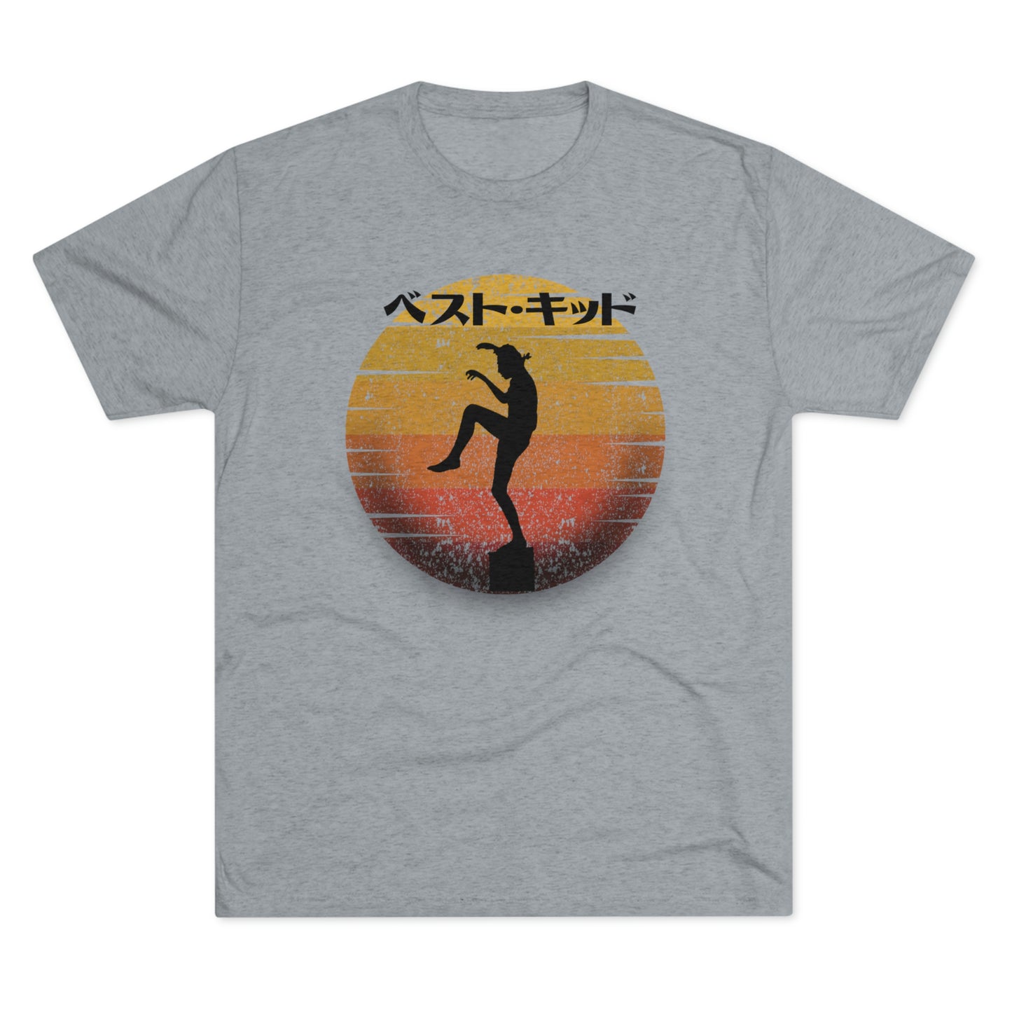 The Karate Kid Vintage Japanese Sun Unisex Tri-Blend Crew Tee